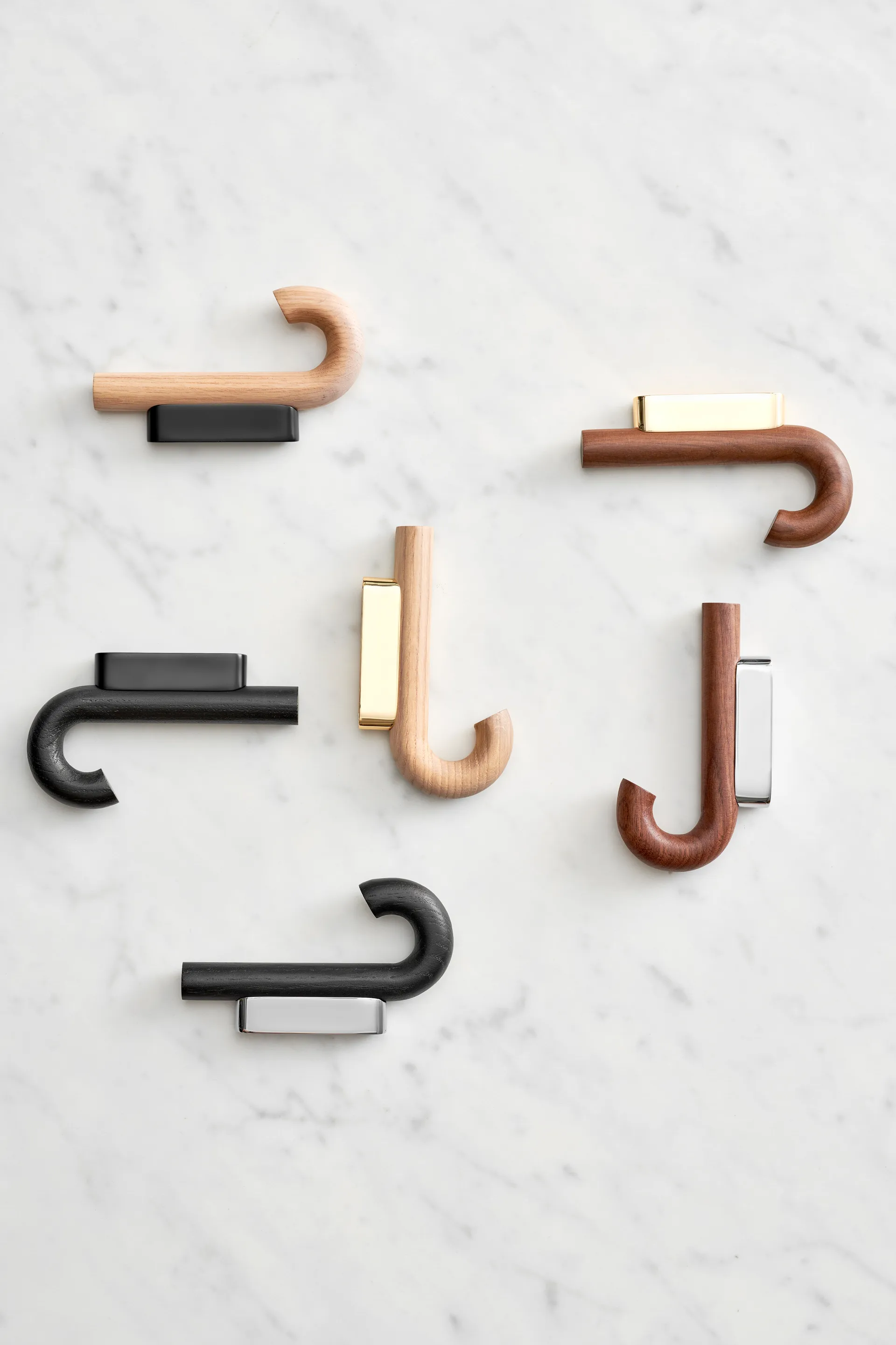 Hook - haczyk mini 13,3 cm, Orzech włoski-chrom Gejst