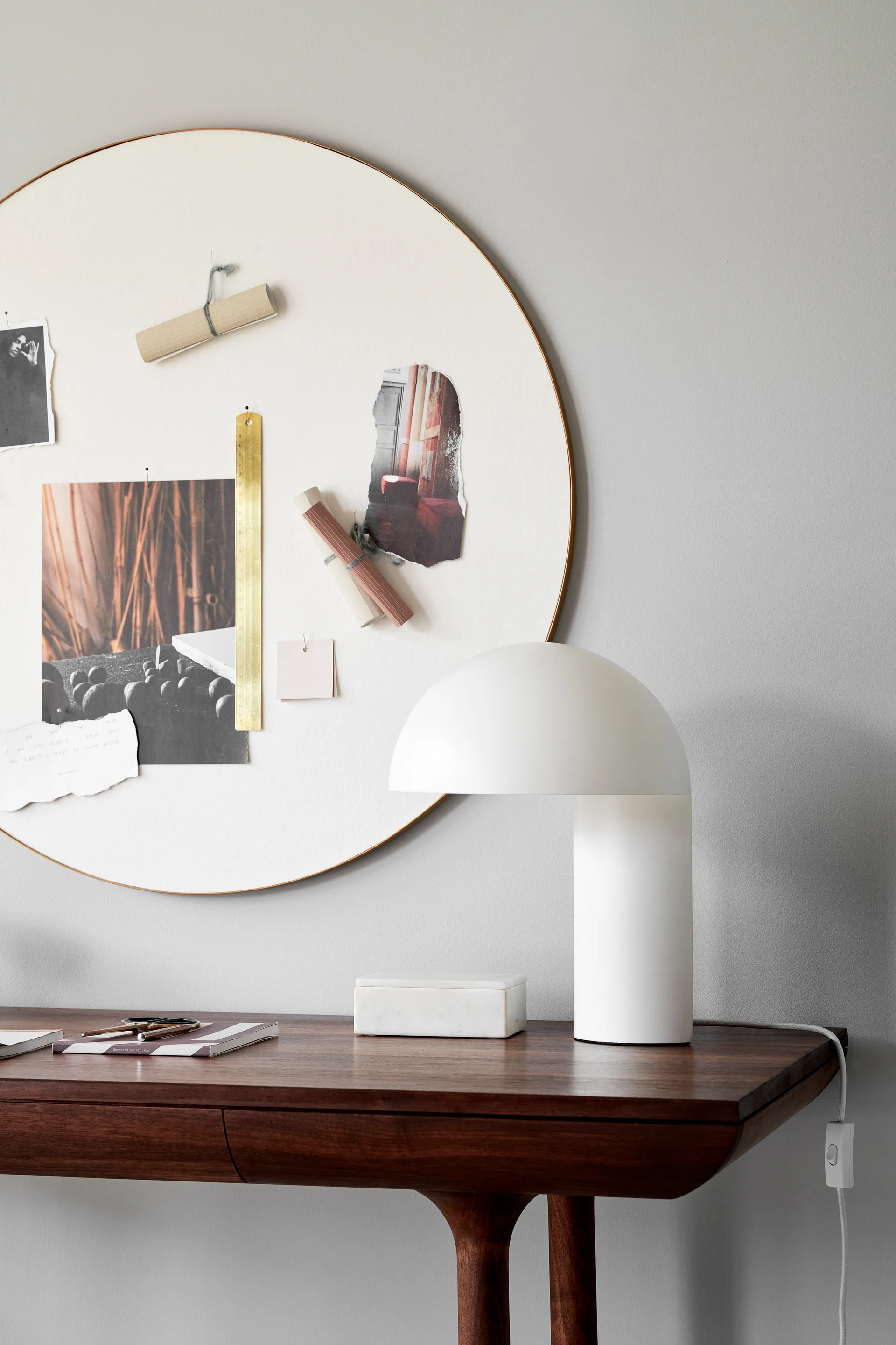 Lampa stołowa Leery 40 cm, Biały Gejst