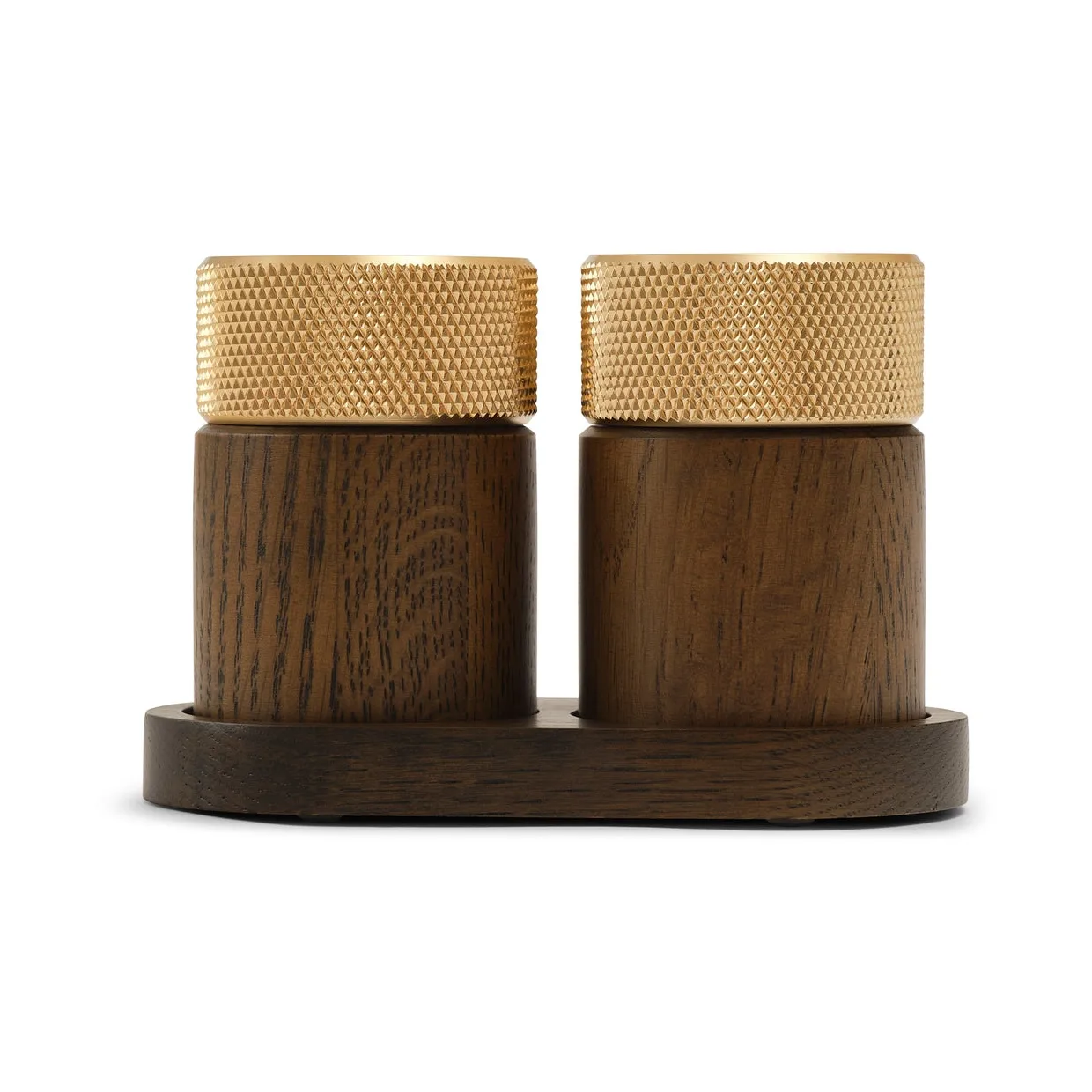 Młynek do soli i pieprzu Sina 6 cm, Ciemny jesion-mosiądz Gejst