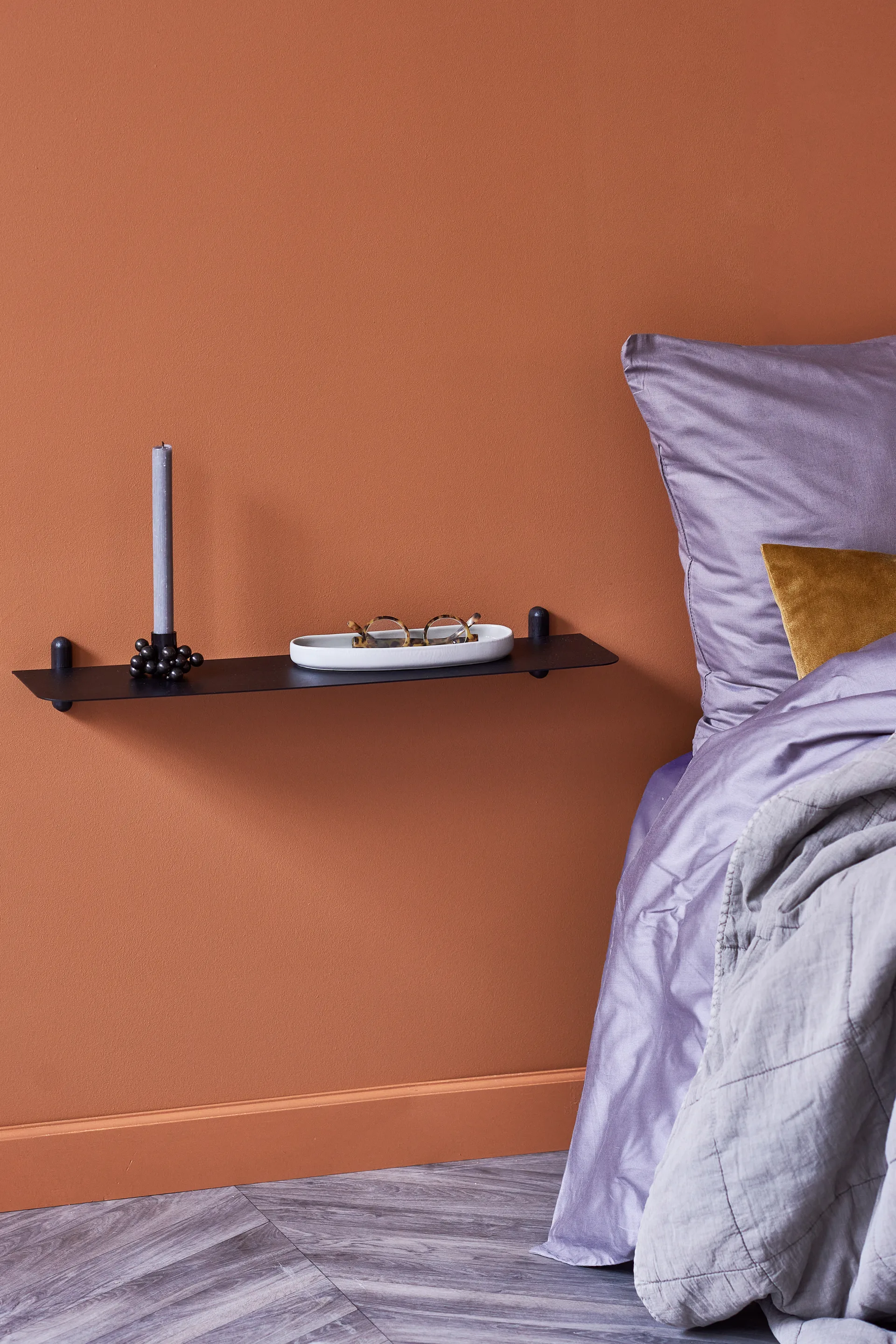 Nivo półka G, Jesion barwiony na czarno Gejst