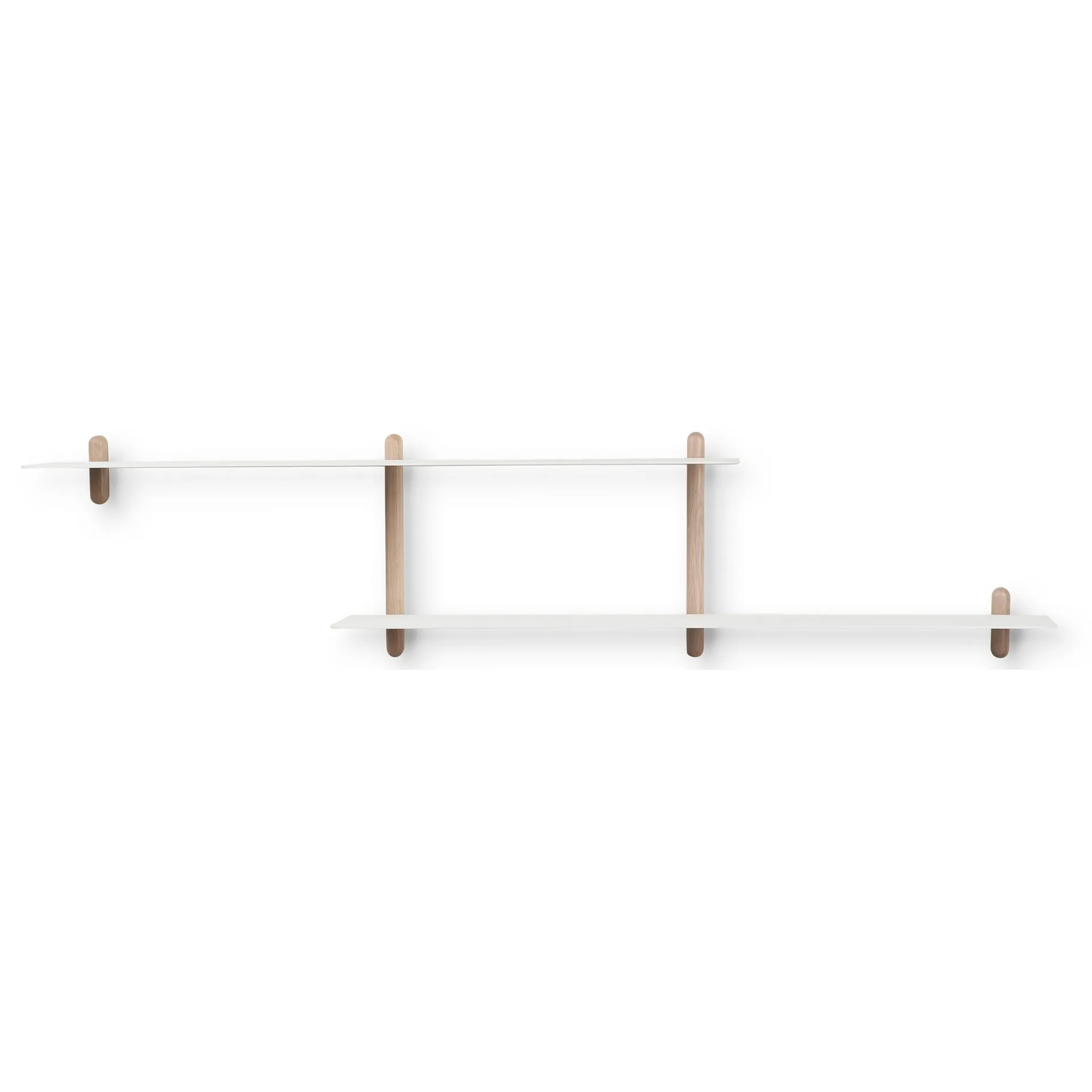 Nivo półka H, Jasny dąb-biały Gejst