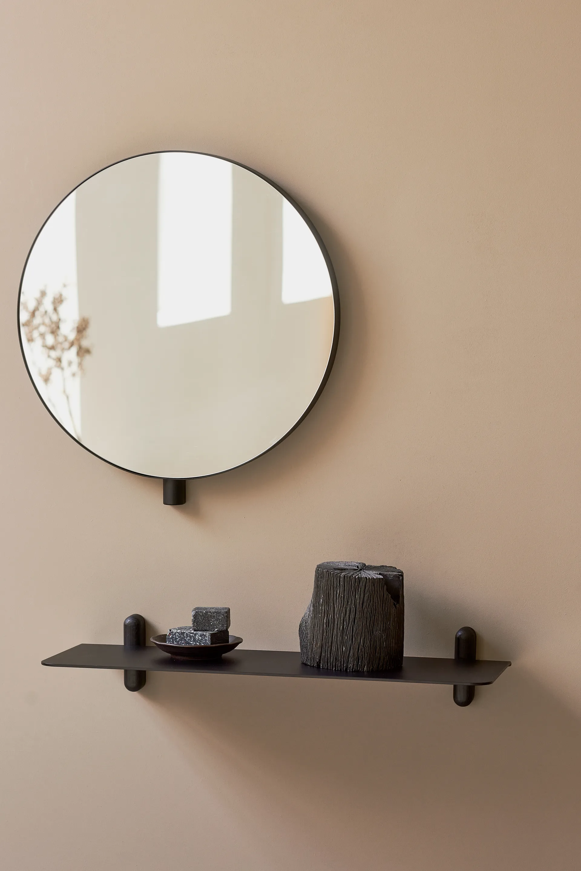 Półka Nivo G duża, Jesion bejcowany na czarno-czarny Gejst