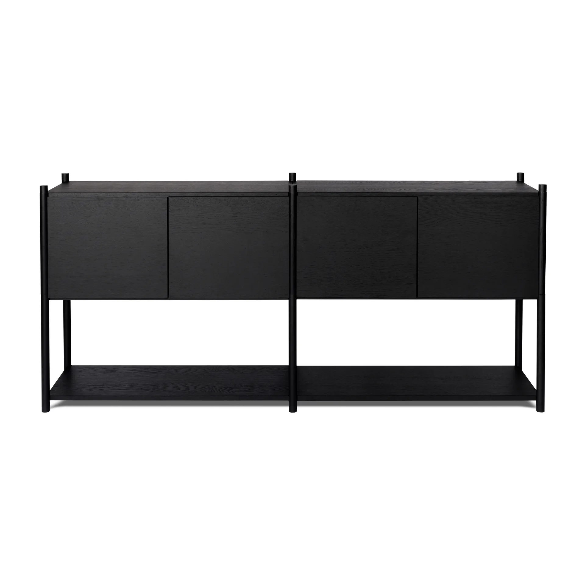 Sceene bookcase H, Dąb bejcowany na czarno Gejst