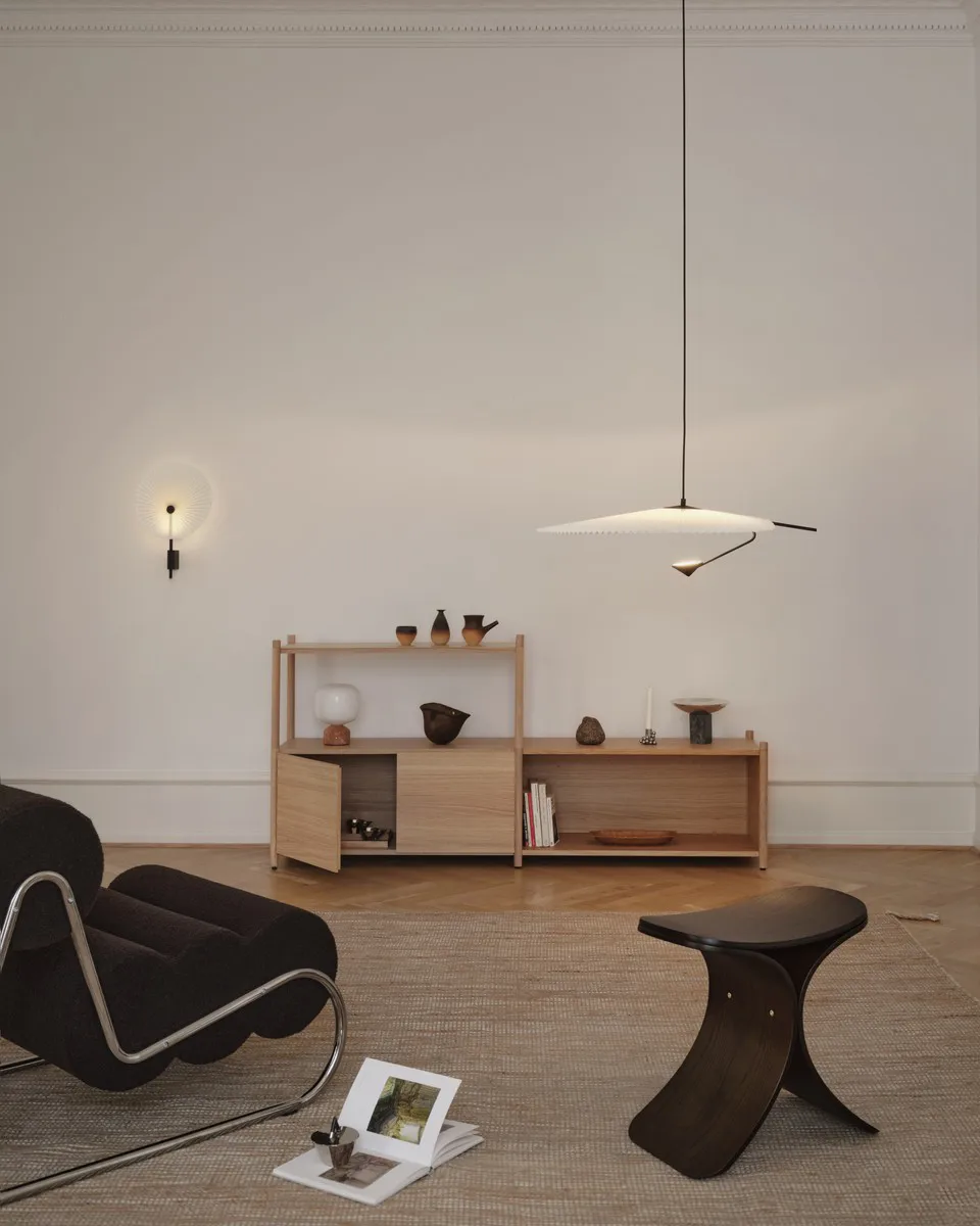 Stołek Luno 48×28×72 cm, Ciemny dąb Gejst