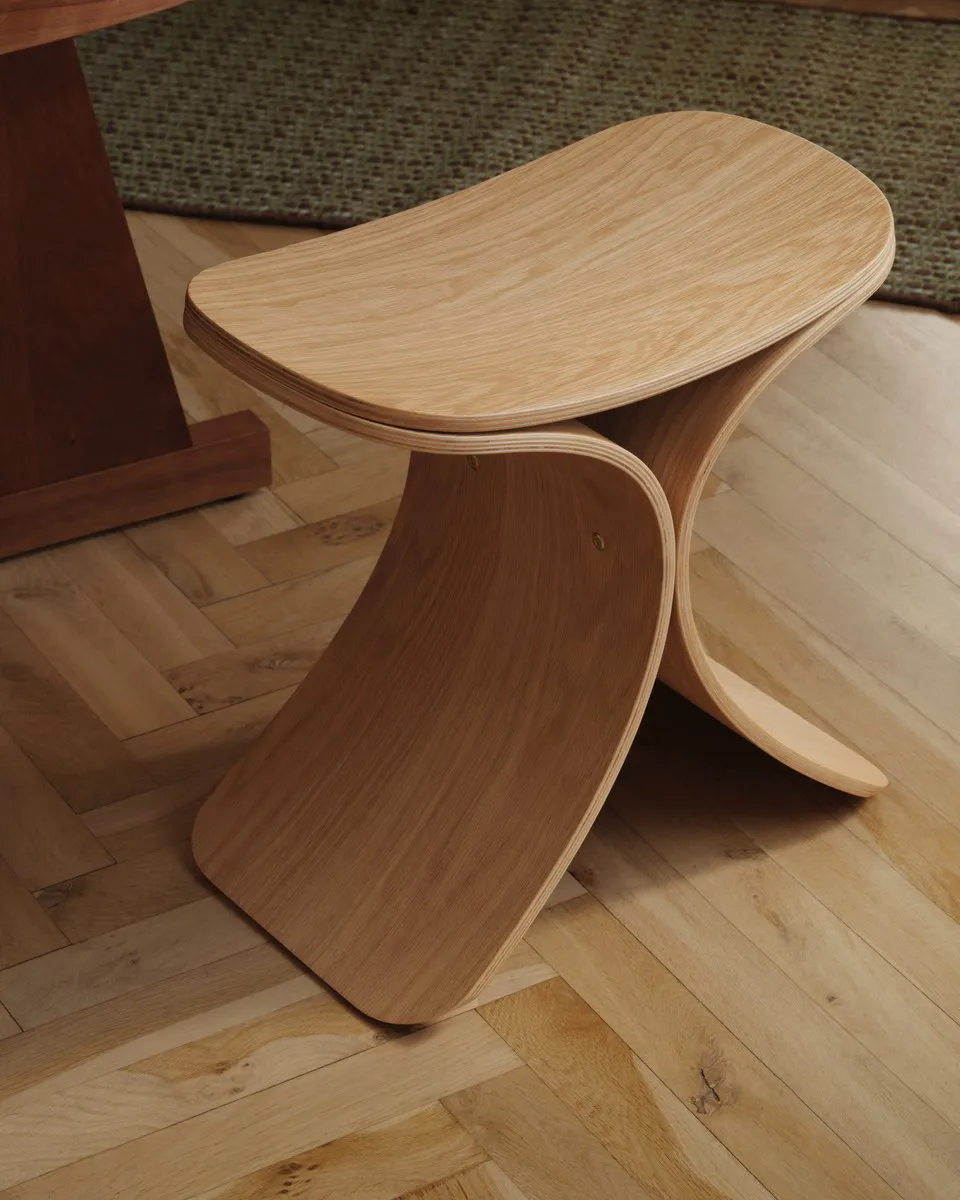 Stołek Luno 48×28×72 cm, Dąb Gejst