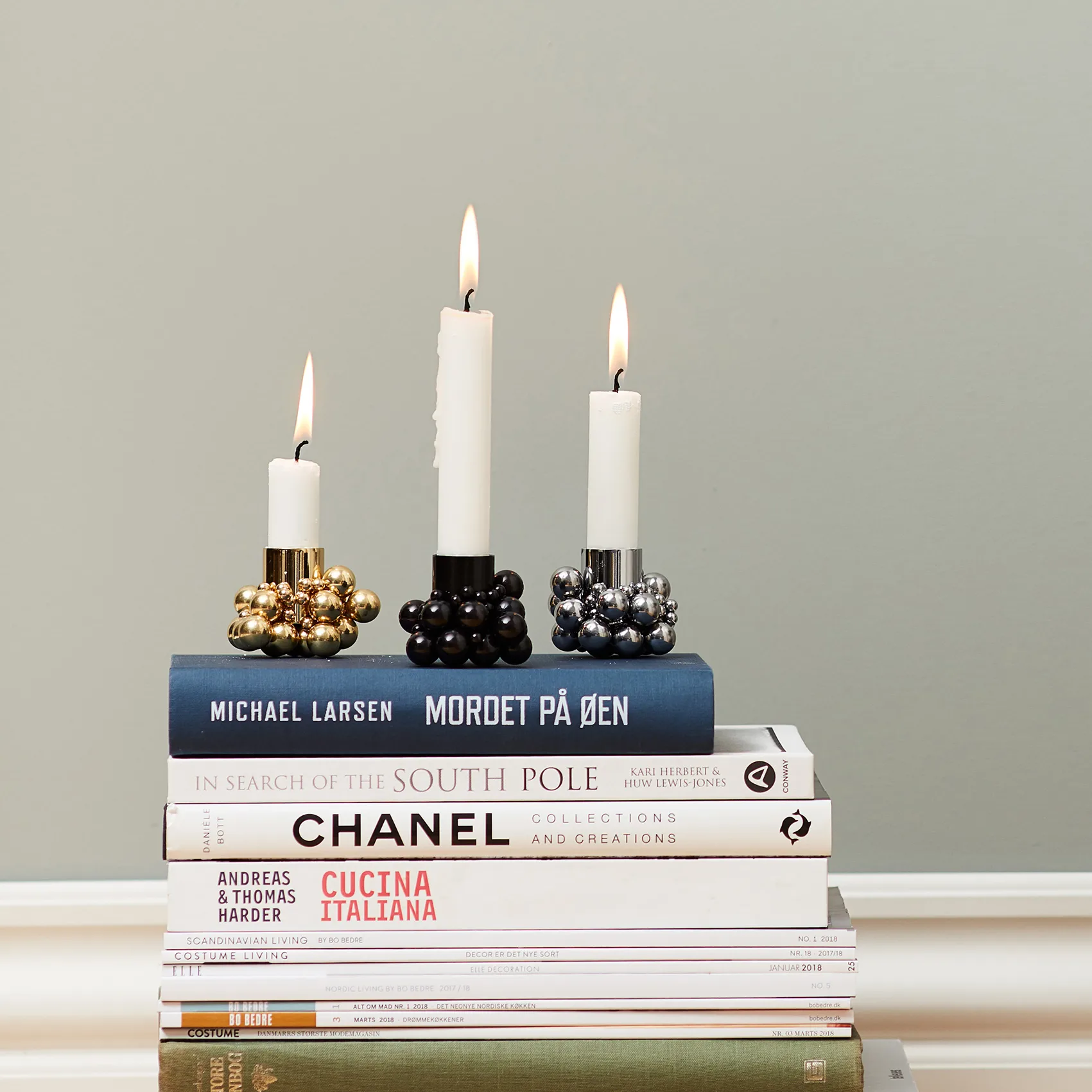 Świecznik z molekułami 1, Chrom Gejst