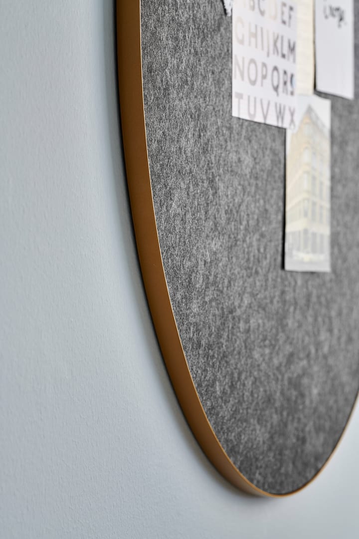 Tablica ścienna Retell Ø80 cm, Czarny-mosiądz Gejst