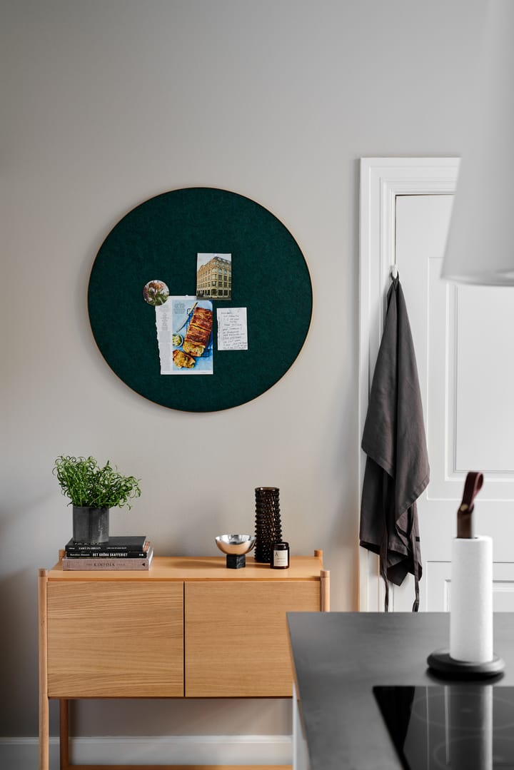 Tablica ścienna Retell Ø80 cm, Zielony-mosiądz Gejst