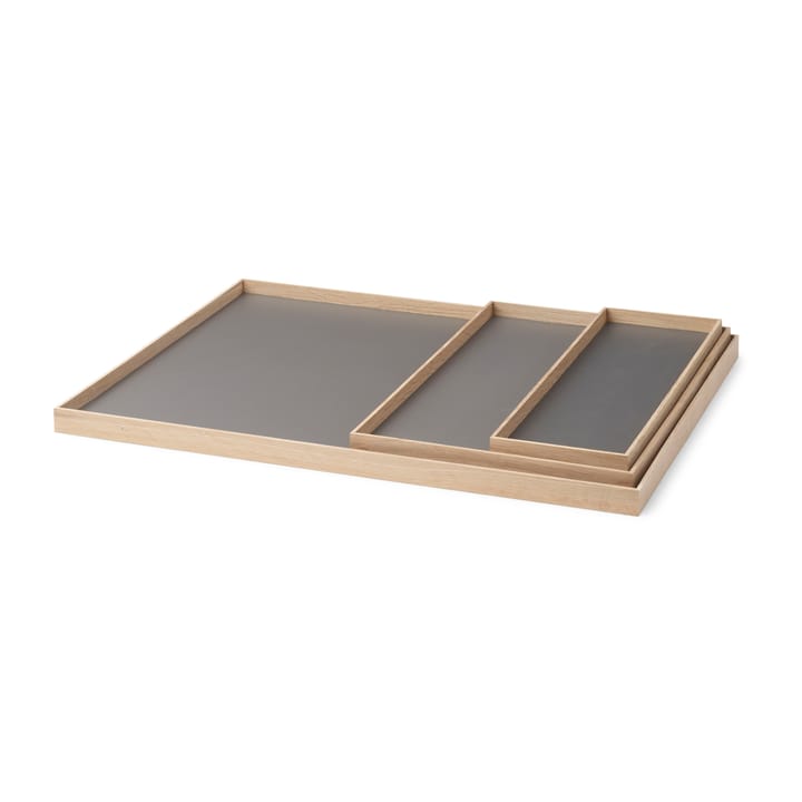 Taca duża Frame 35,5x50,6 cm, Dąb-jasnoszary Gejst