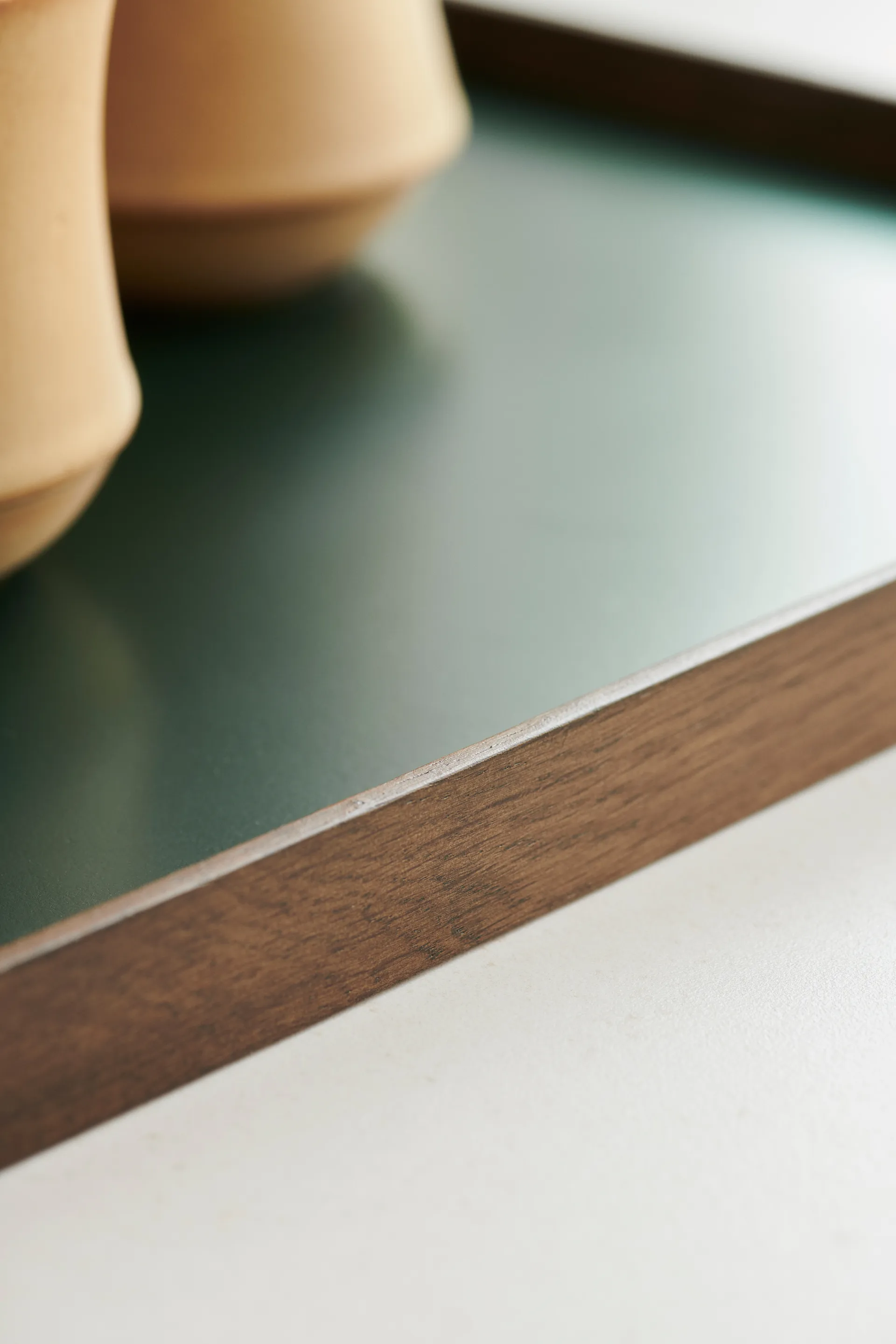 Taca duża Frame 35,5x50,6 cm, Wędzony dąb-zielony Gejst