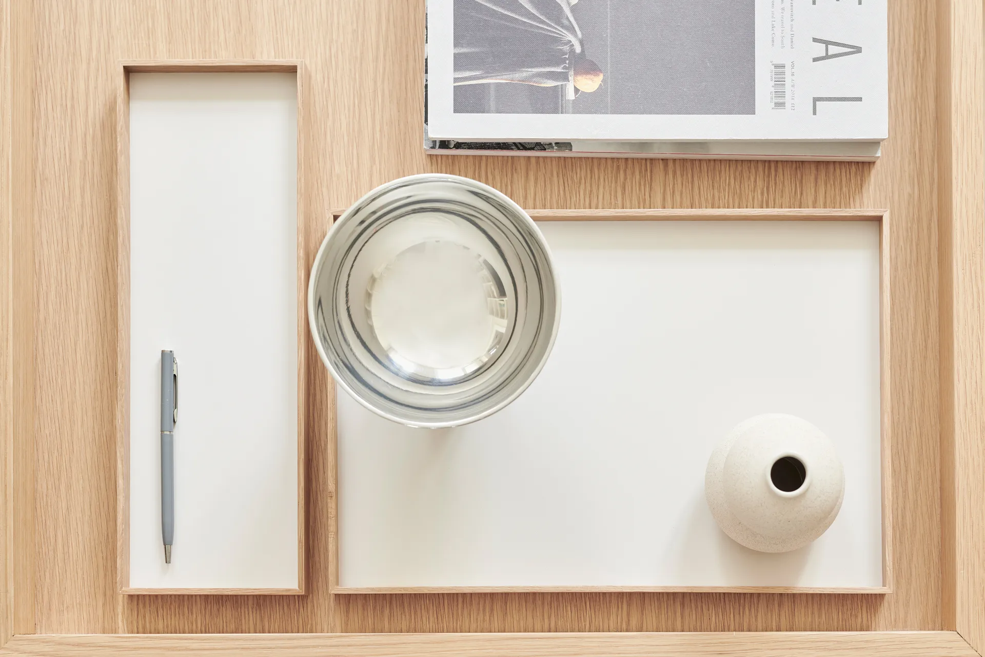 Taca mała Frame 11x32,4 cm, dąb-bezowy Gejst