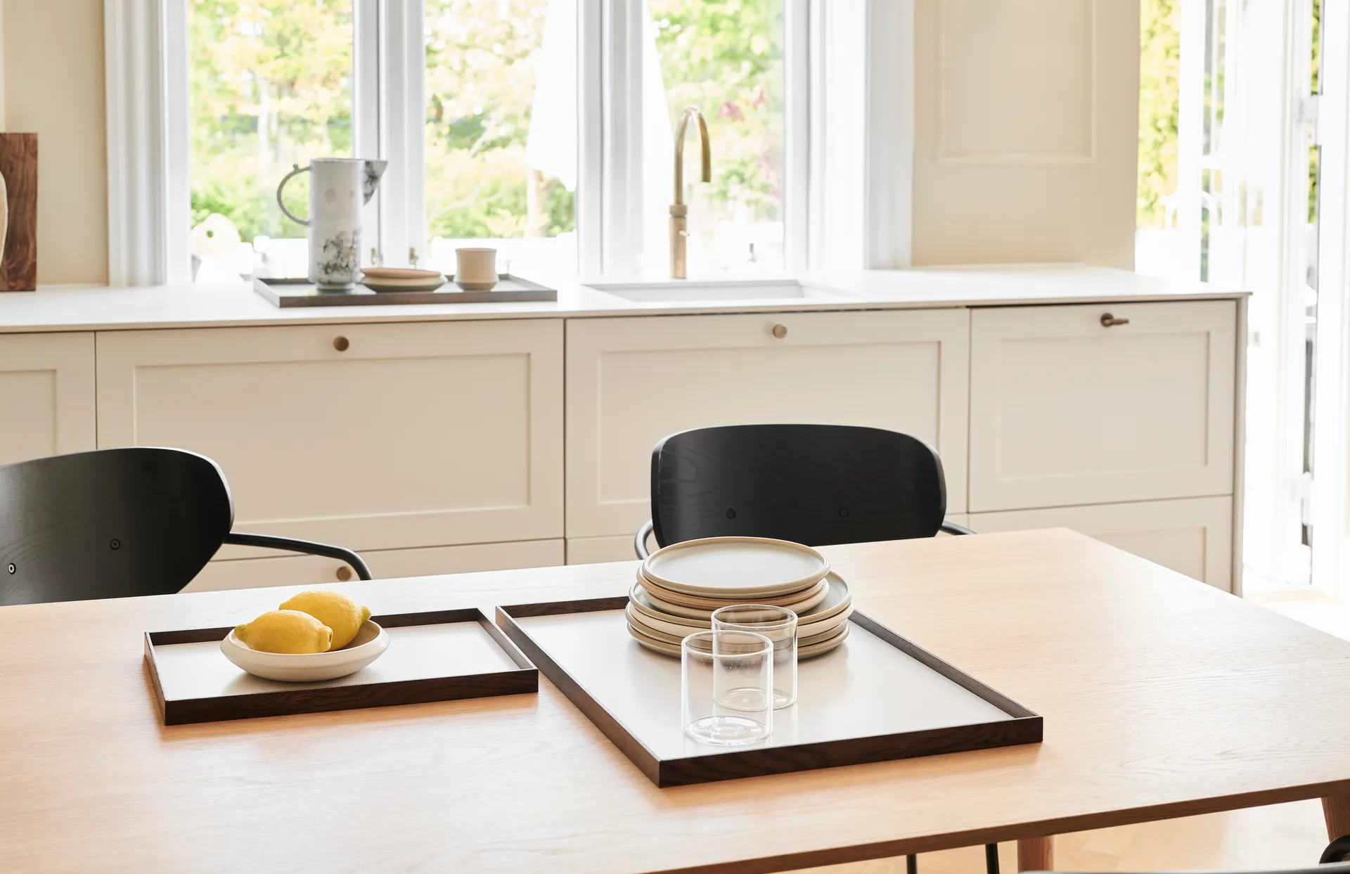 Taca średnia Frame 23x34 cm, Dąb wędzony-beige Gejst