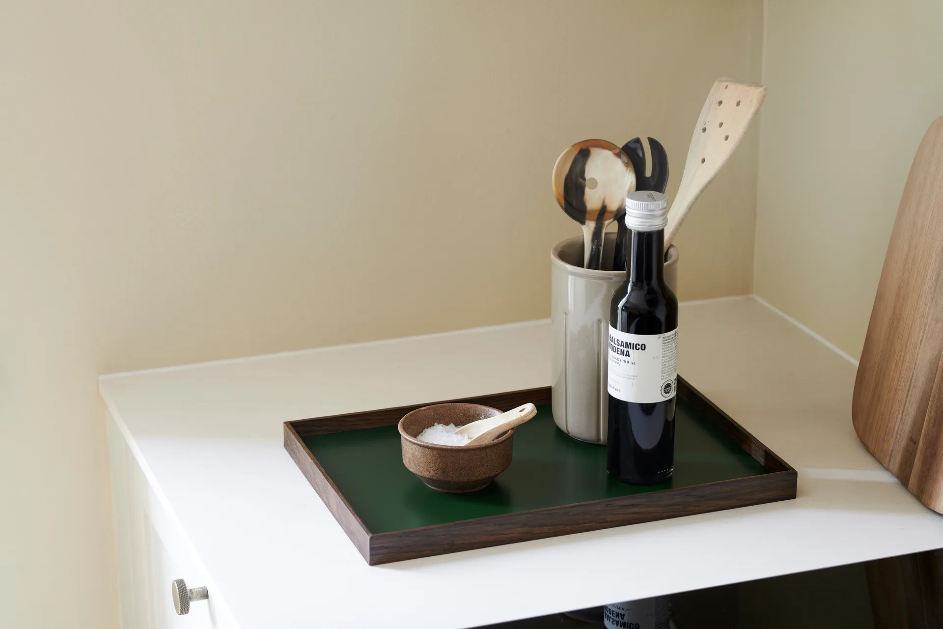 Taca średnia Frame 23x34 cm, Dąb wędzony-Zielony Gejst