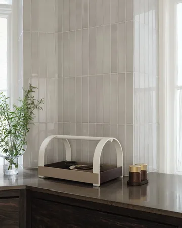 Taca z uchwytami Kydo 40,5×27×23,5 cm - Ciemny dąb-beige white - Gejst