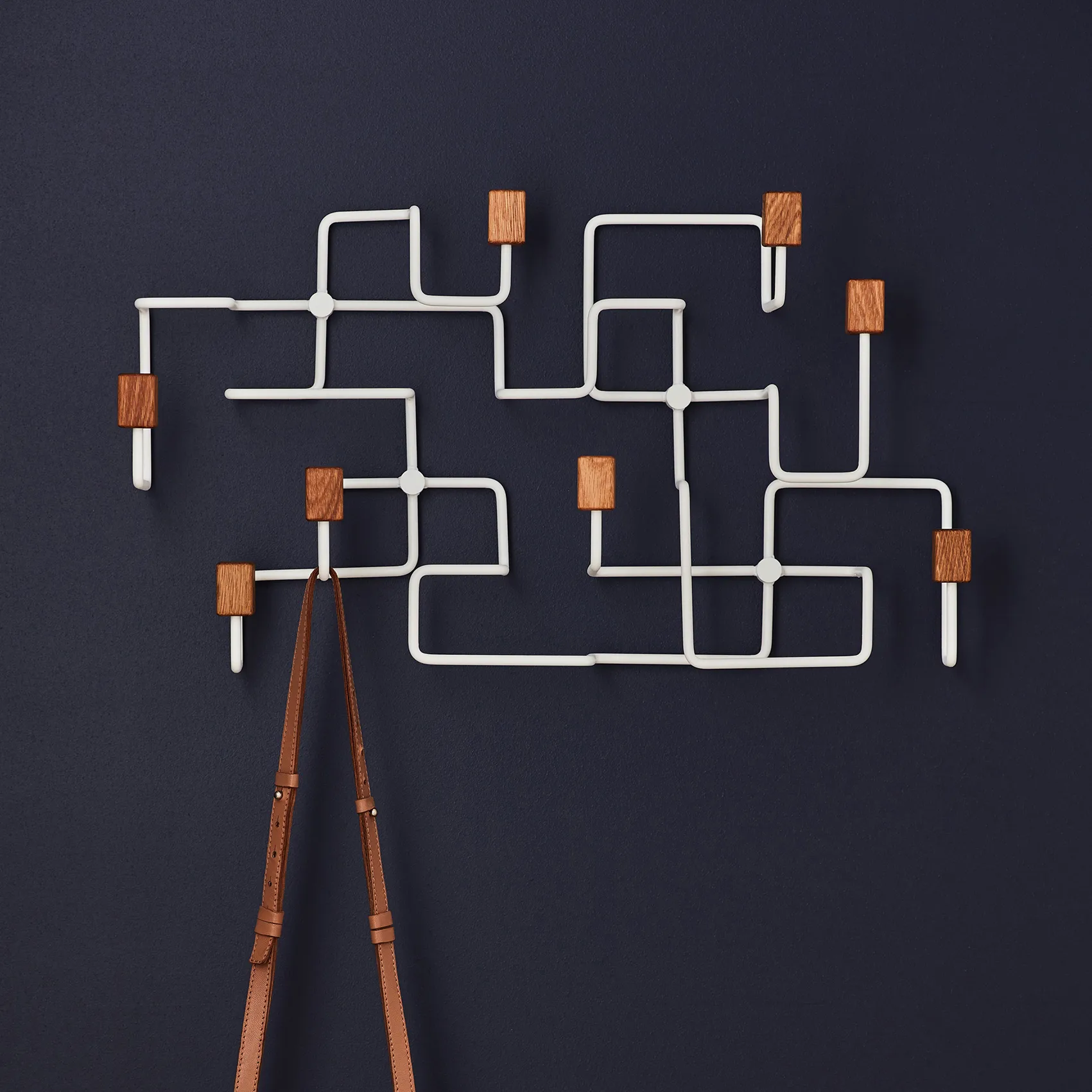 Wieszak na ubrania Underground, biały dąb Gejst