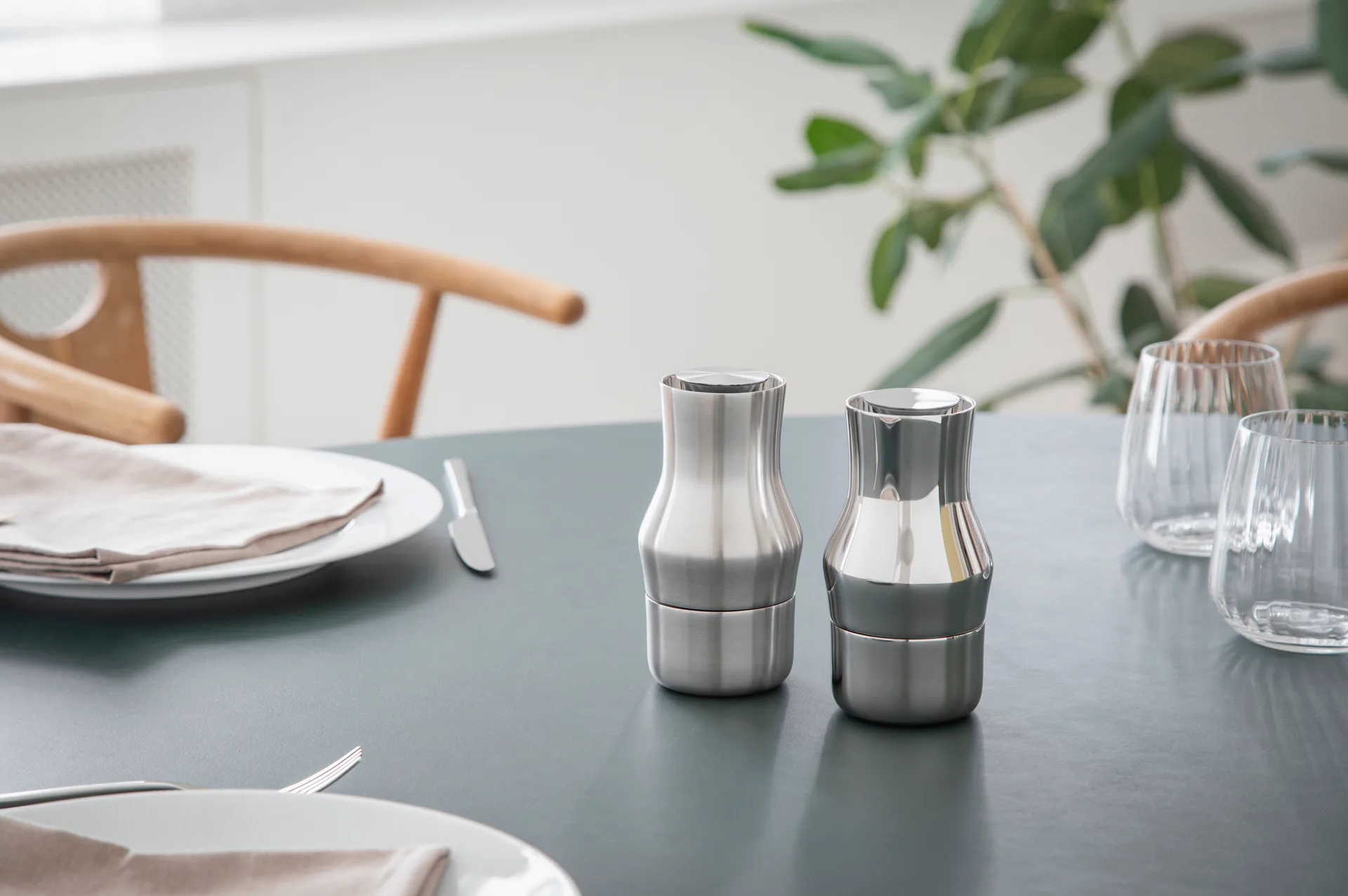 Młynek do przypraw Dorotea 14 cm, Matowa stal Gense