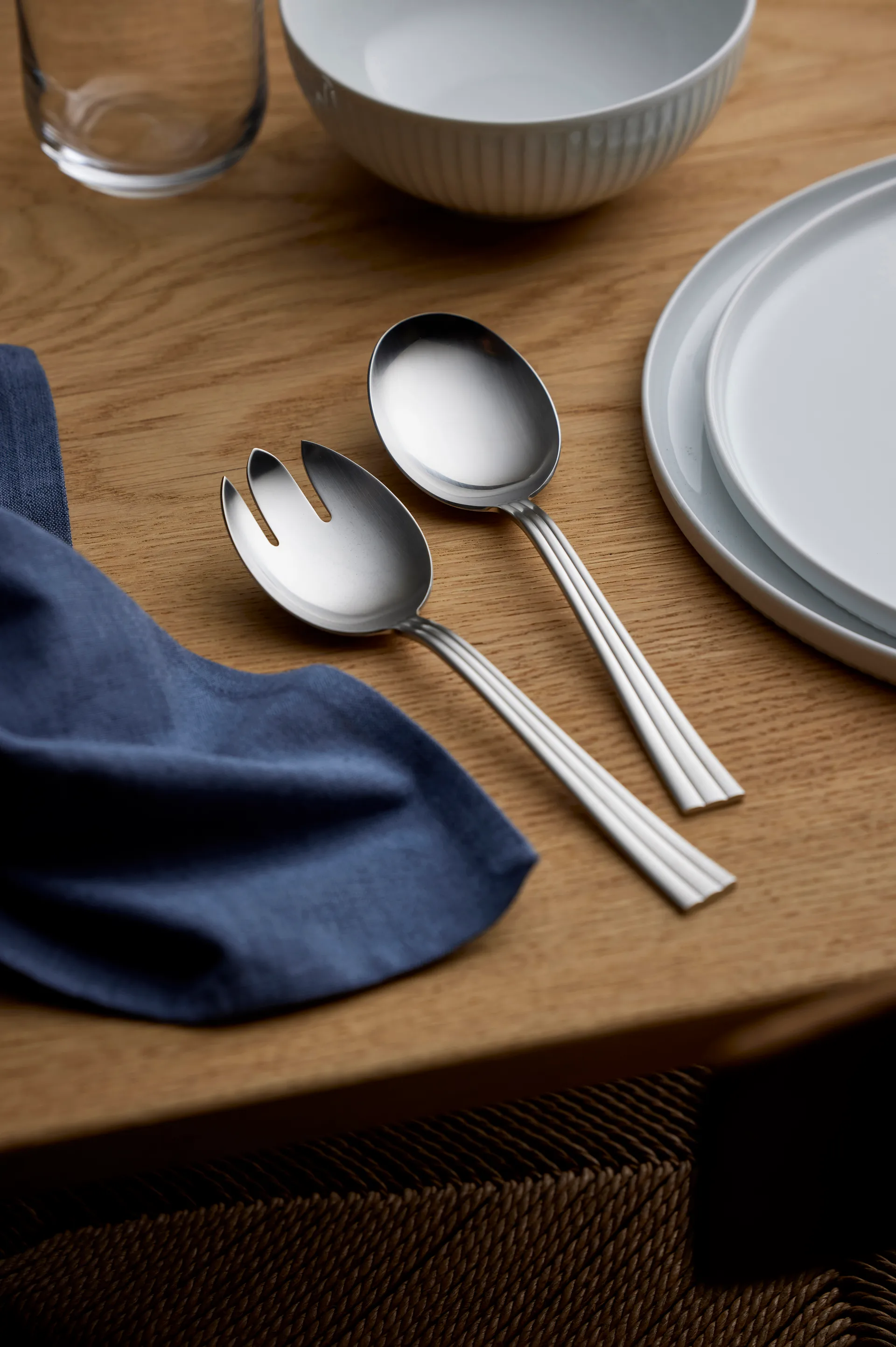 Sztućce do sałatki i serwowania Thebe, 2 części Gense