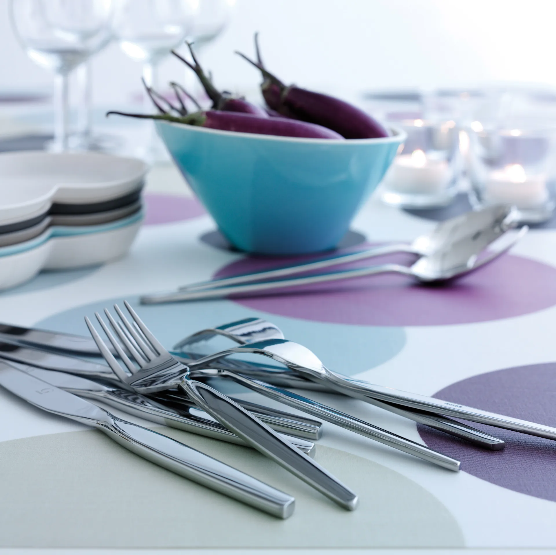 Sztućce Twist , stal nierdzewna 16 elementów Gense