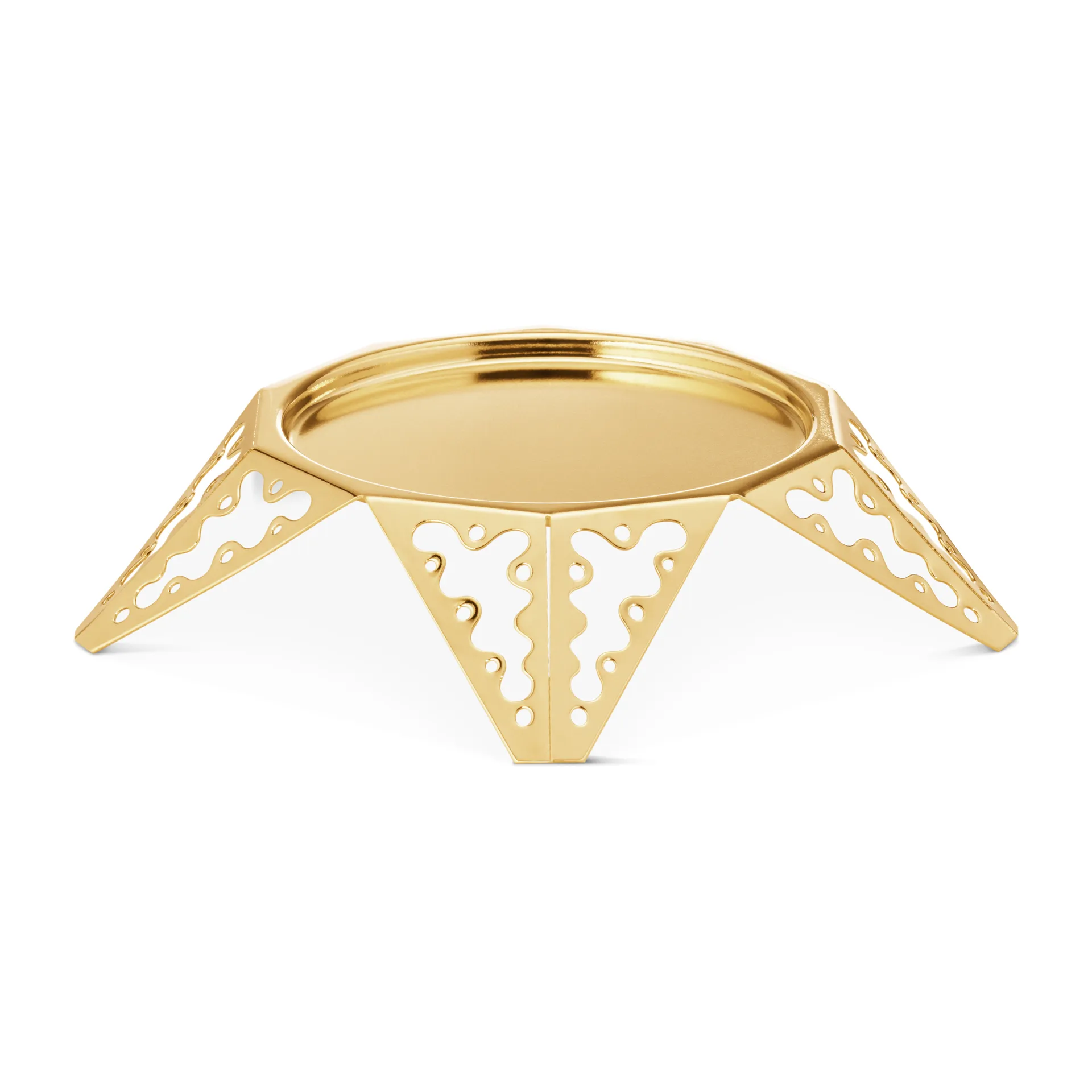 2022 świecznik do świecy słupkowej, pozłacany Georg Jensen