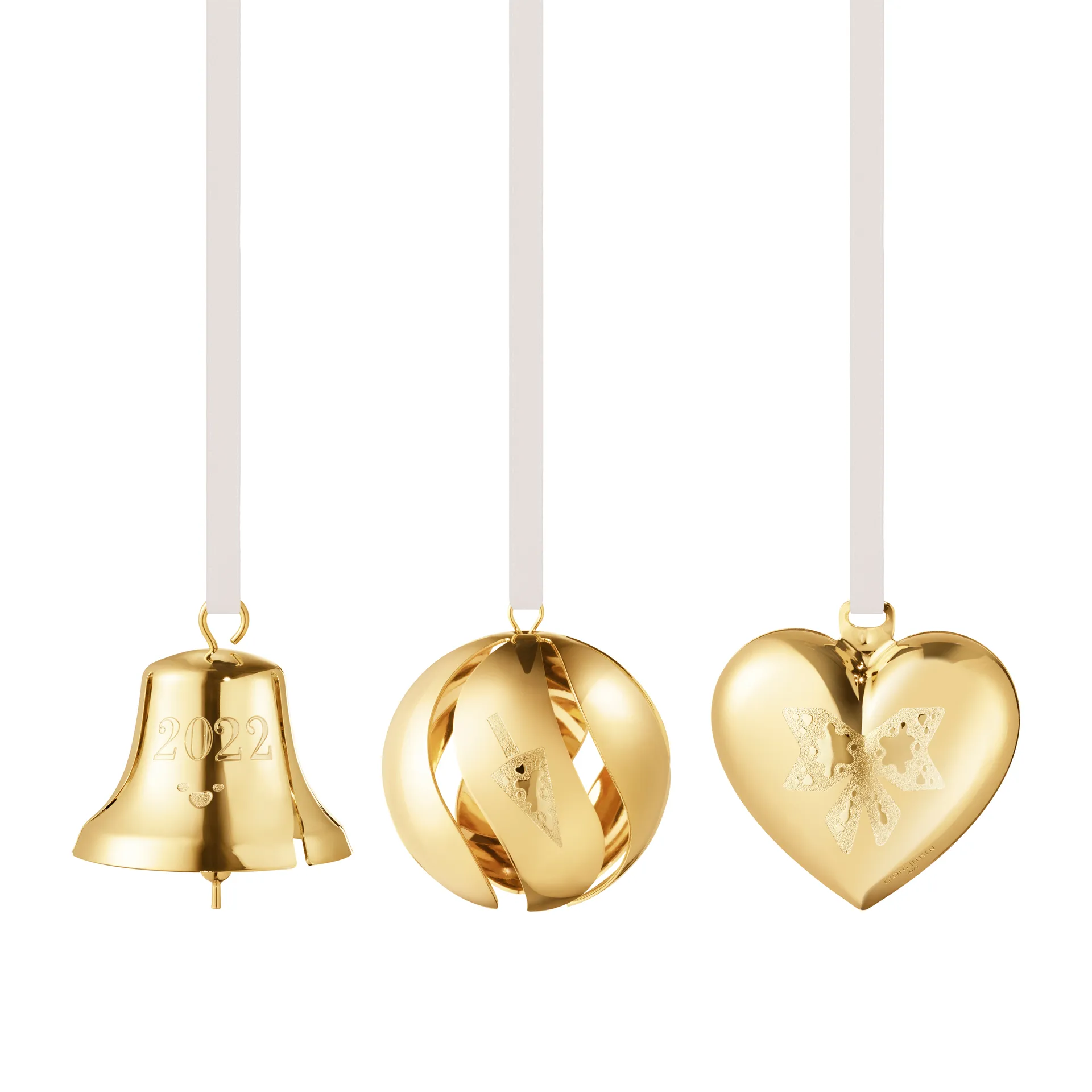 2022 zestaw upominkowy 3 części, pozłacany Georg Jensen