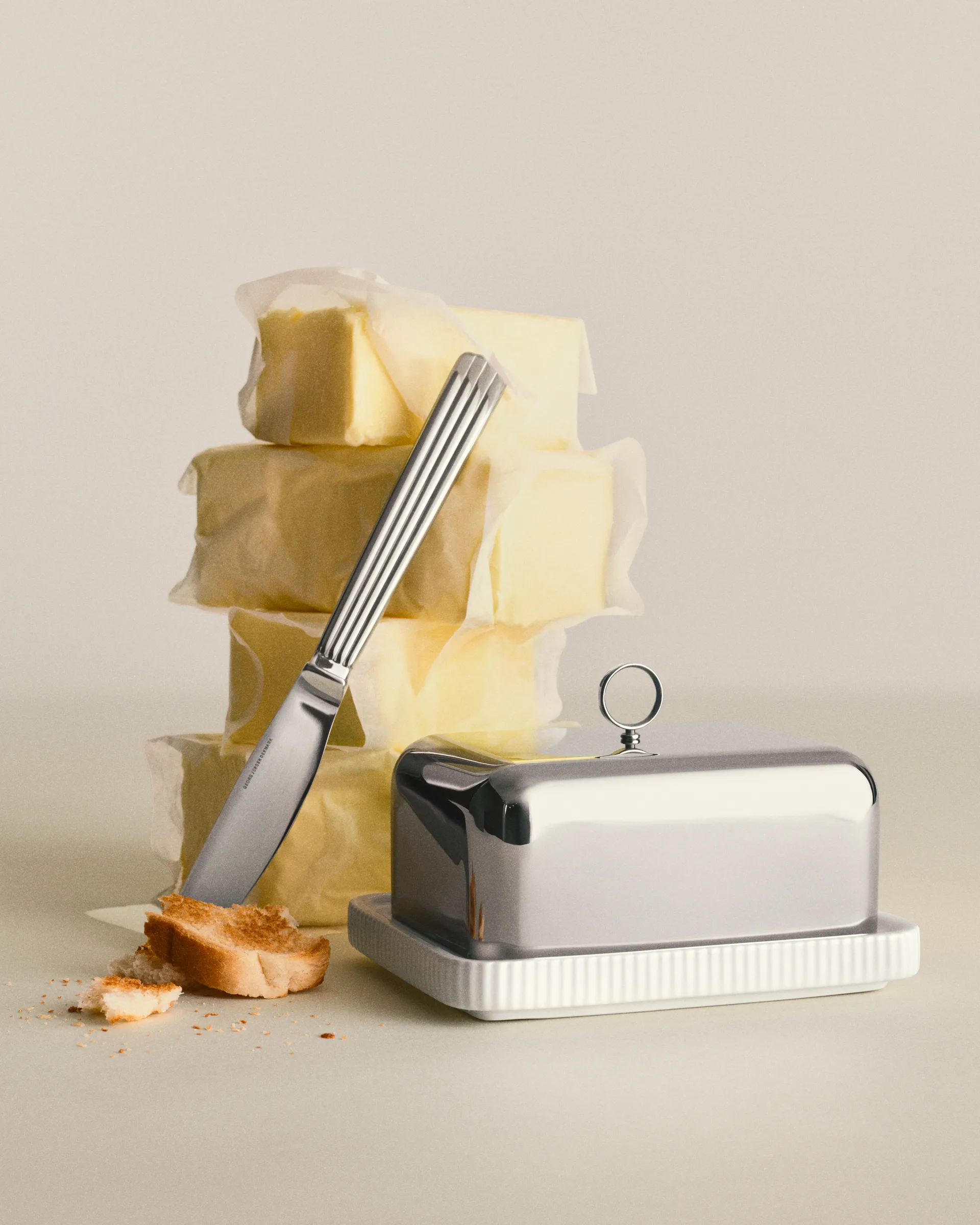 Bernadotte maselniczka 11,2x14,7 cm, Stal nierdzewna Georg Jensen