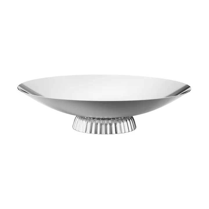 Bernadotte niskie półmisek do serwowania - Stal nierdzewna, nadstawka stołowa. Ø40 cm - Georg Jensen