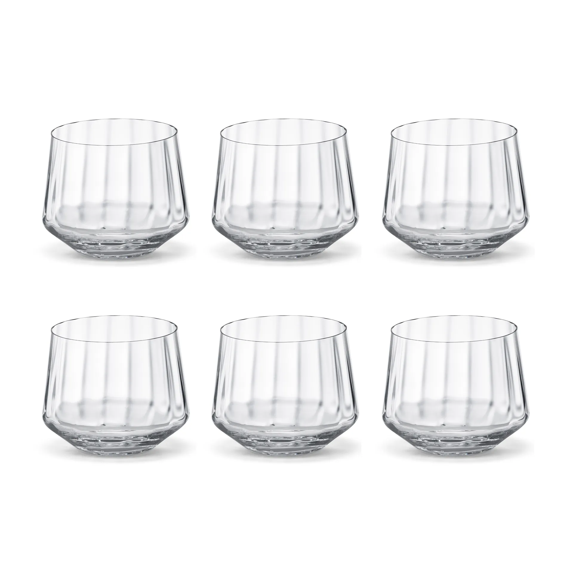 Bernadotte niskie szklanki do napojów 250 ml, 6‑pak, Krystaliczny Georg Jensen