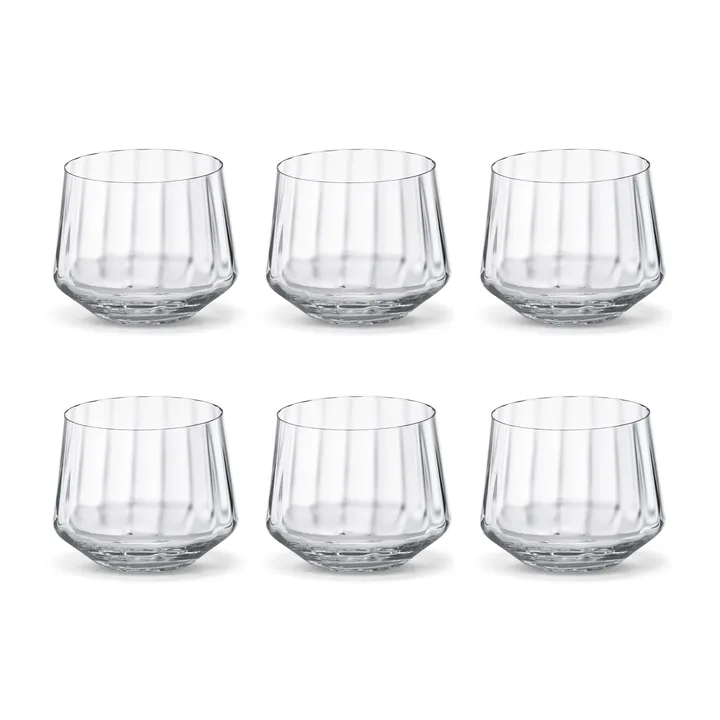 Bernadotte niskie szklanki do napojów 250 ml, 6‑pak - Krystaliczny - Georg Jensen