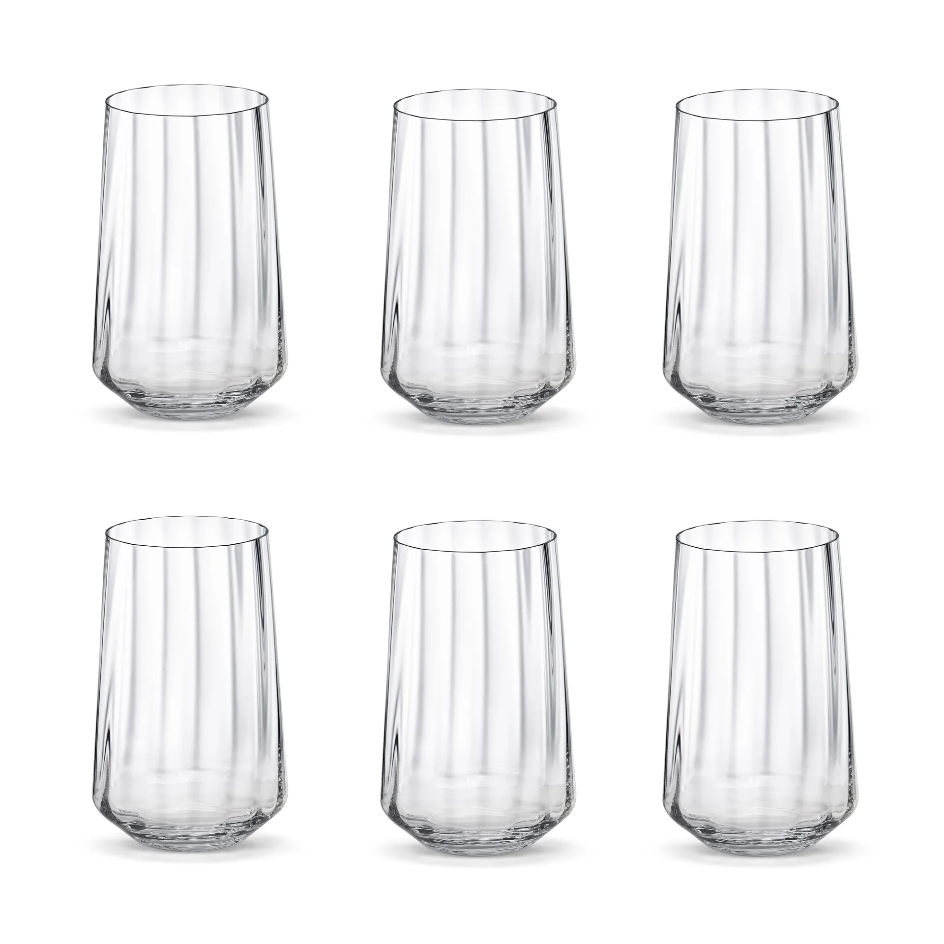 Bernadotte wysoka szklanka 380 ml, 6‑pak, Krystaliczny Georg Jensen