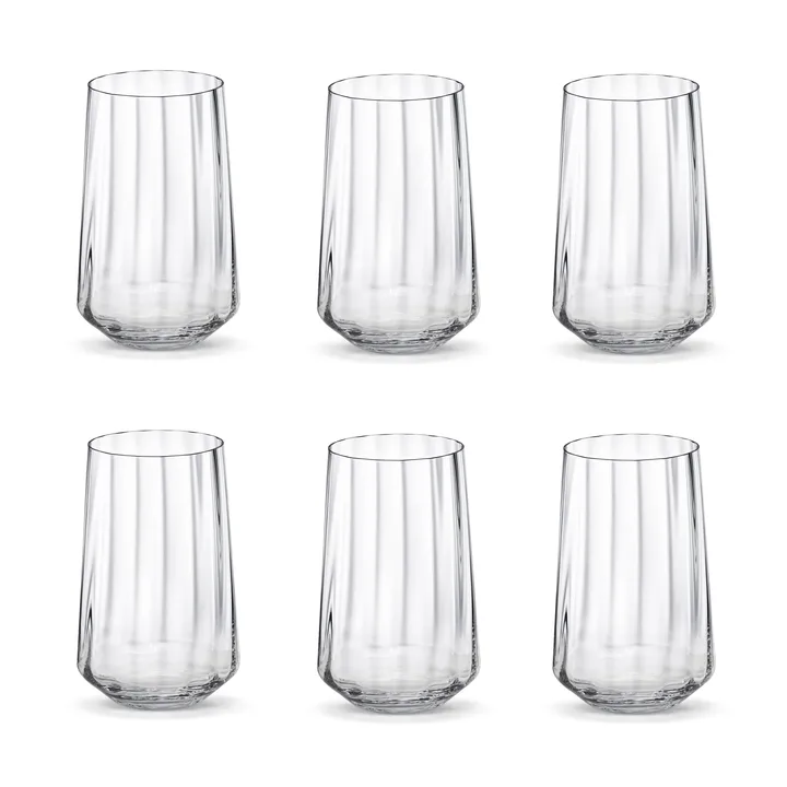 Bernadotte wysoka szklanka 380 ml, 6‑pak - Krystaliczny - Georg Jensen