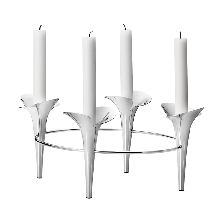 Bloom świecznik Ø28 cm, Nierdzewny stal Georg Jensen