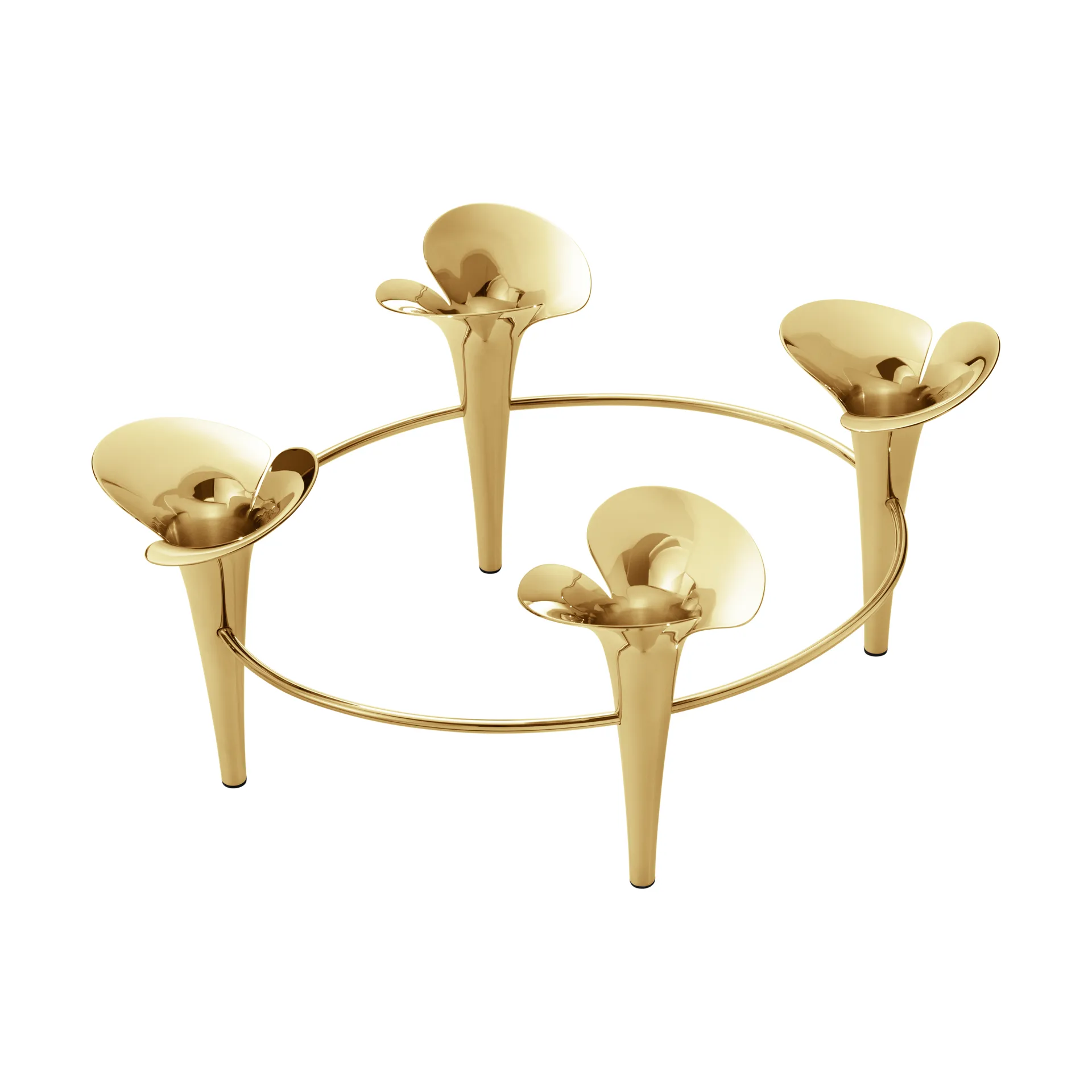 Bloom świecznik Ø28 cm, Złoty Georg Jensen