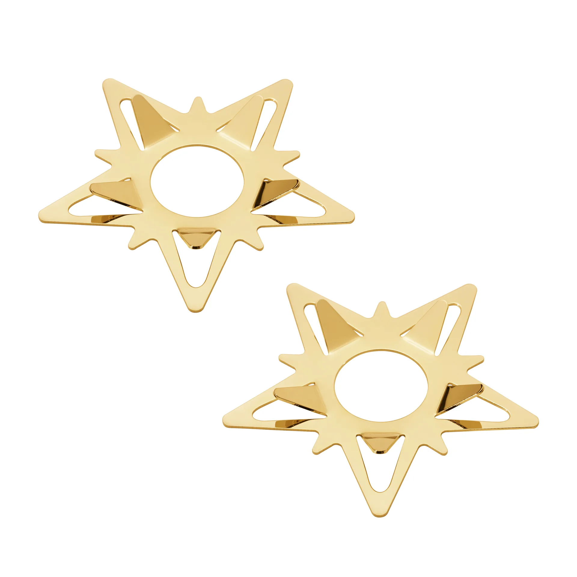 Classic christmas gwiazda mankietu świecy 2 szt. , Złoty Georg Jensen