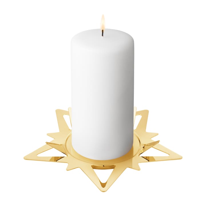 Classic christmas star blokowy świecznik Ø16 cm - Złoty - Georg Jensen