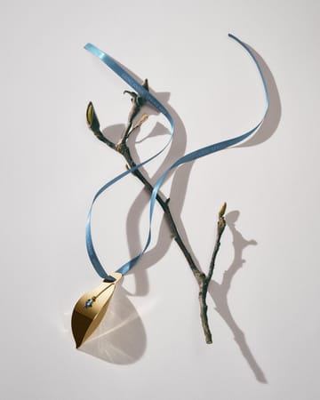 Dekoracje wiszące wielkanocne Spring 2025 liść - Pozłacana stal nierdzewna - Georg Jensen