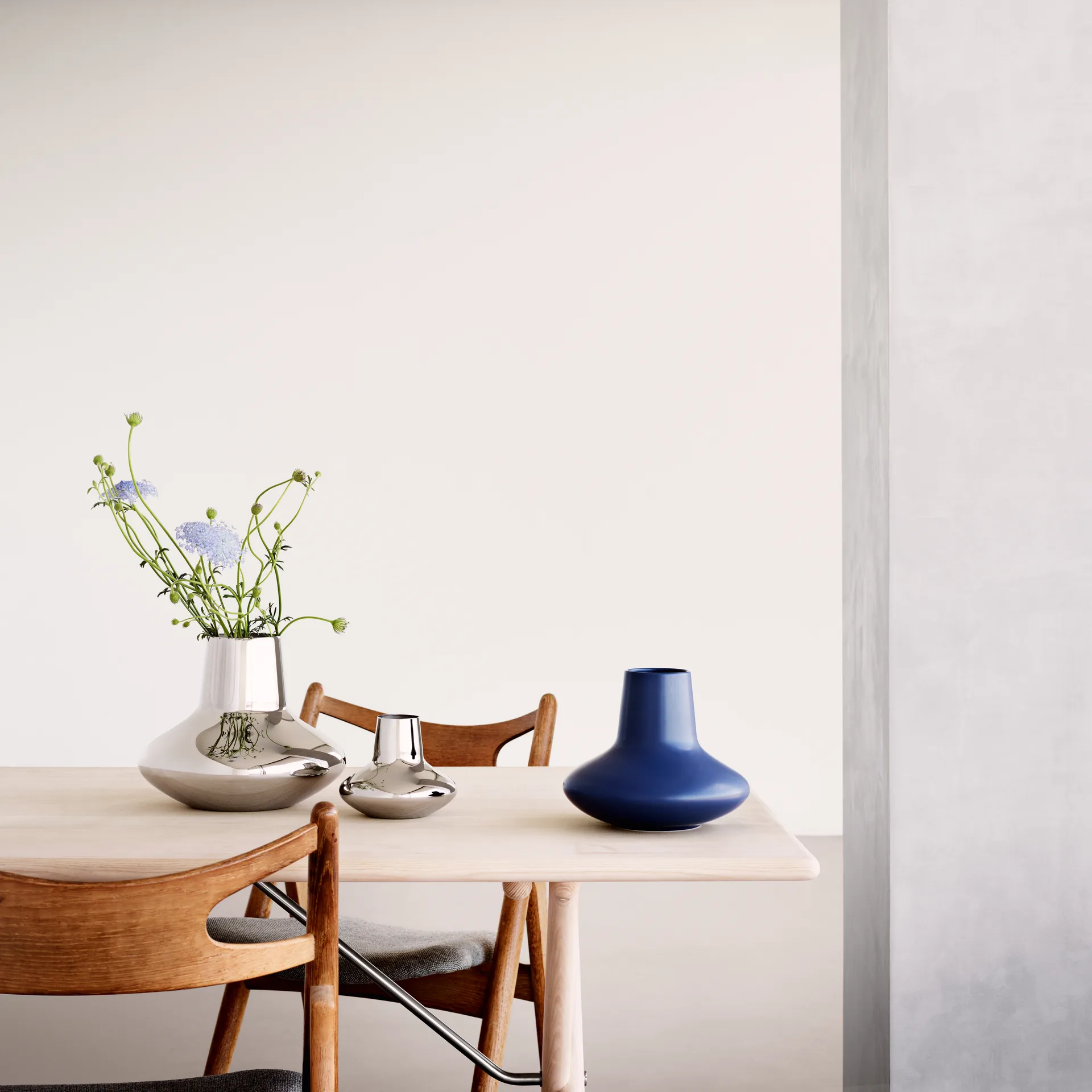 Henning Koppel wazon stal nierdzewna, Duży, 22,2 cm Georg Jensen