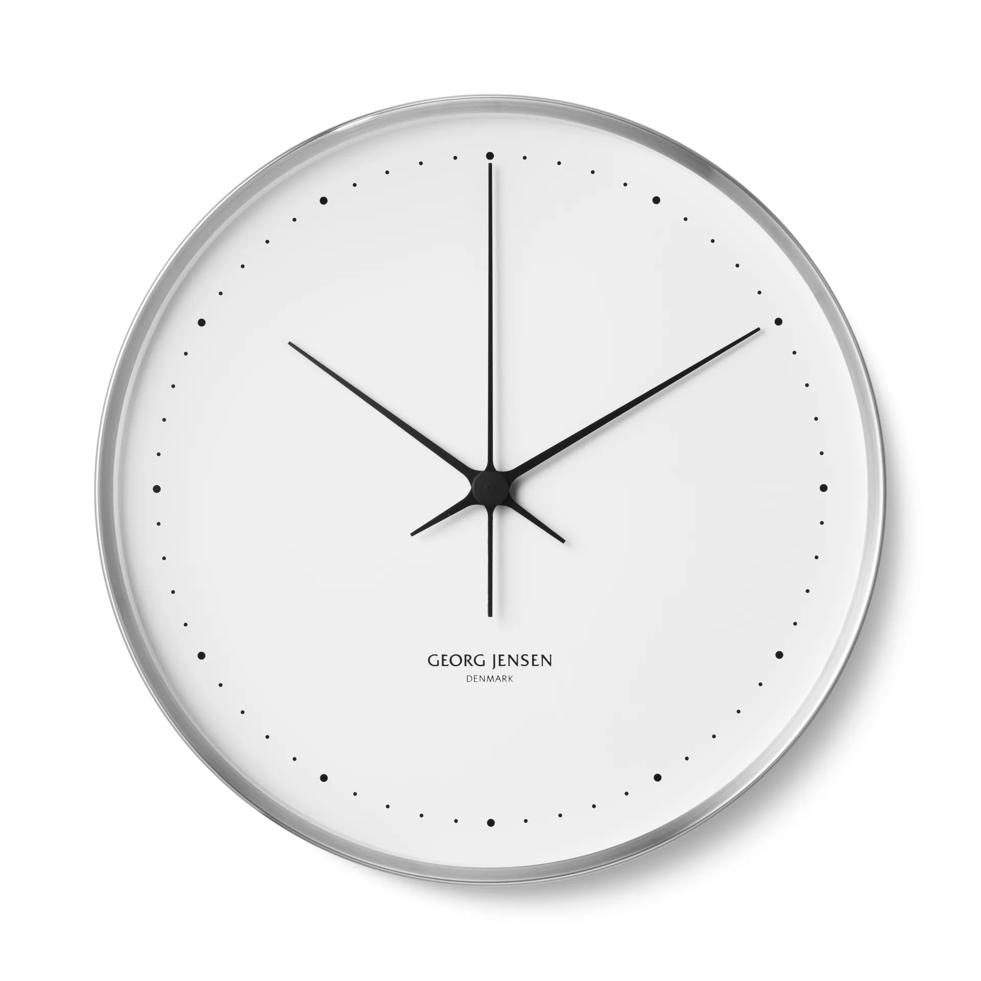 Henning koppel zegar ścienny Ø 40 cm, Stalowo-biała Georg Jensen