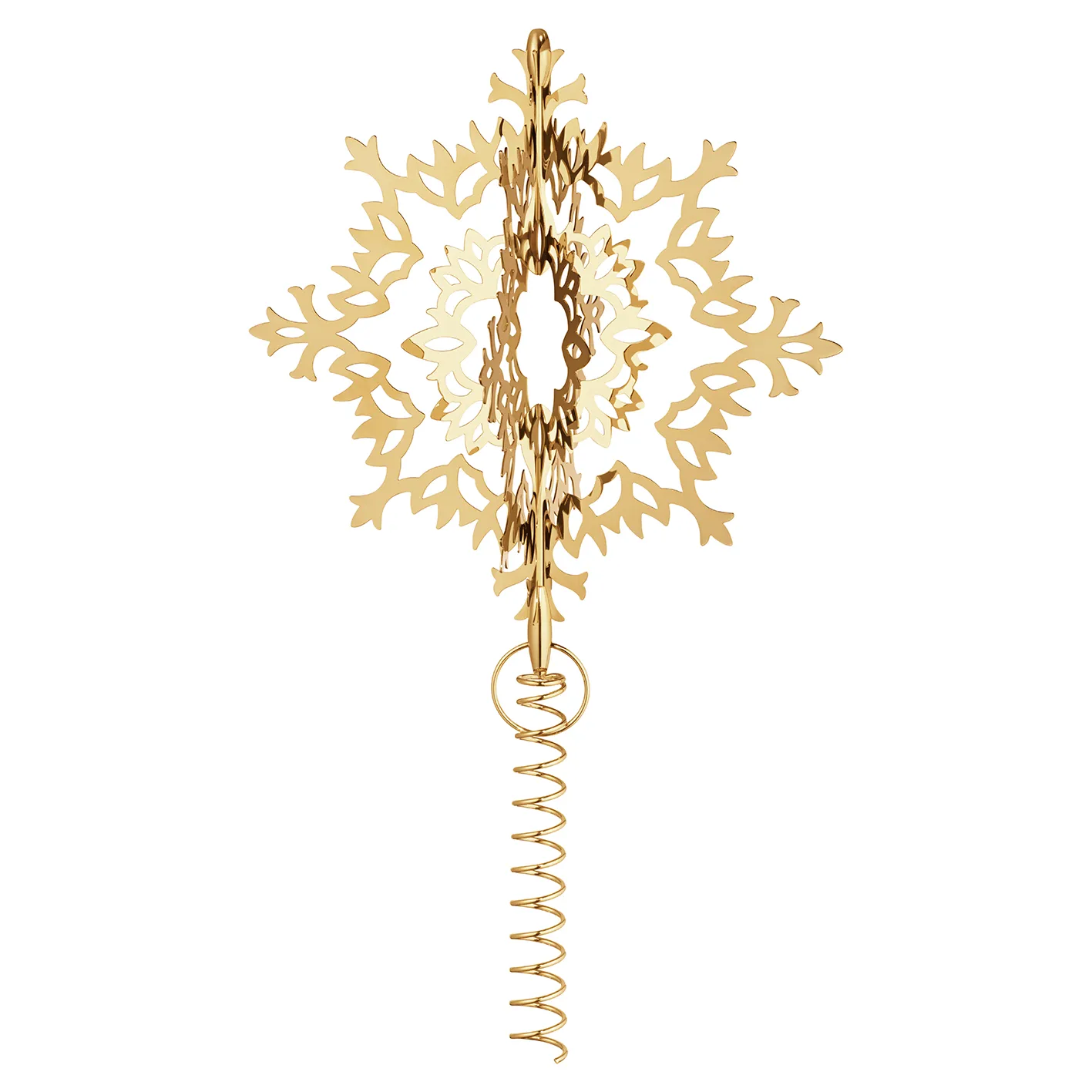 Ice Flower Czubek na choinkę, pozłacany Georg Jensen