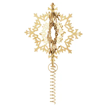 Ice Flower Czubek na choinkę - pozłacany - Georg Jensen