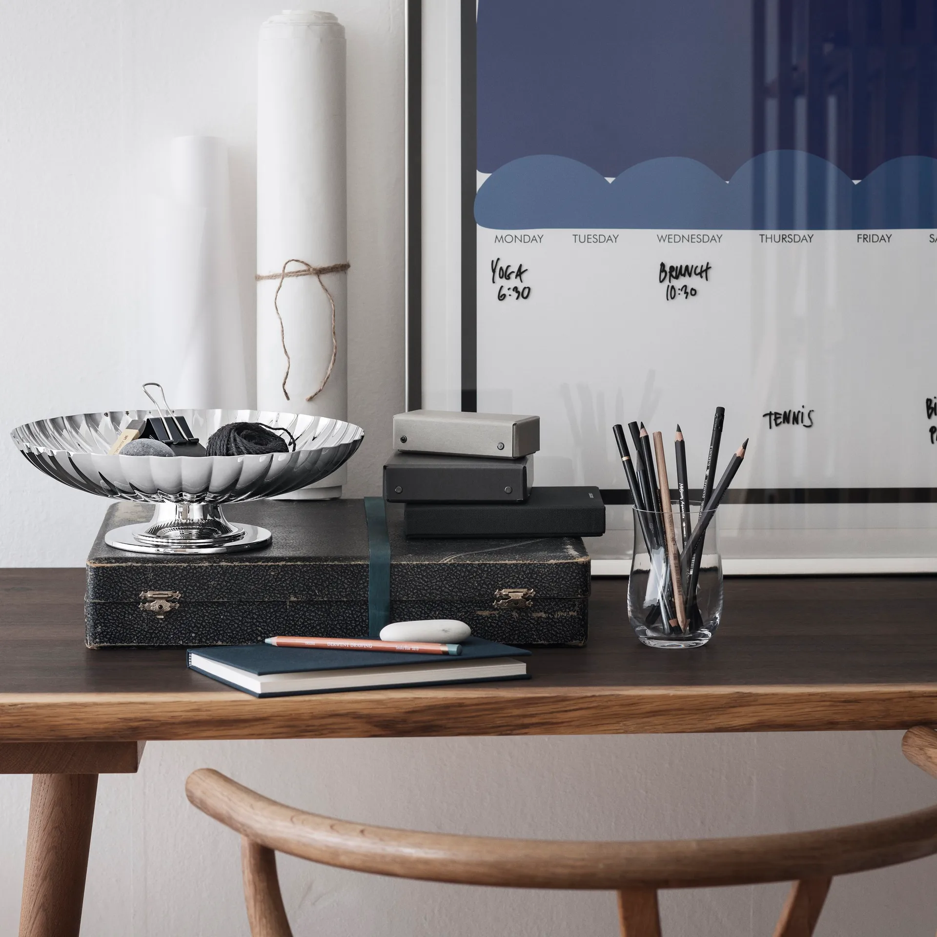 Patera Bernadotte na nóżce, Ø 28 cm Georg Jensen