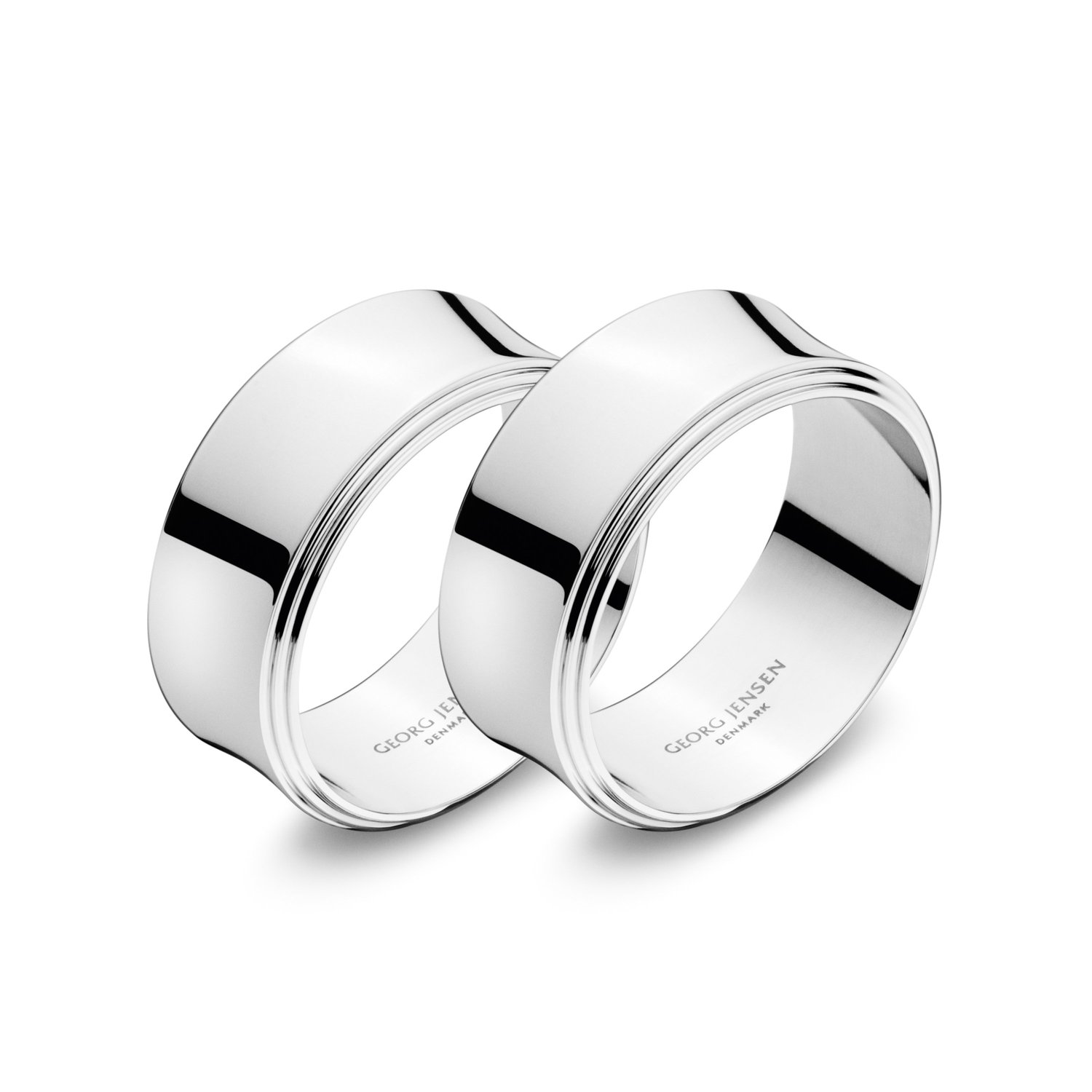 Georg Jensen Pierścień na serwetki Pyramid 2-pak | Skandynawski Design | Serwetniki | Srebrny kolor