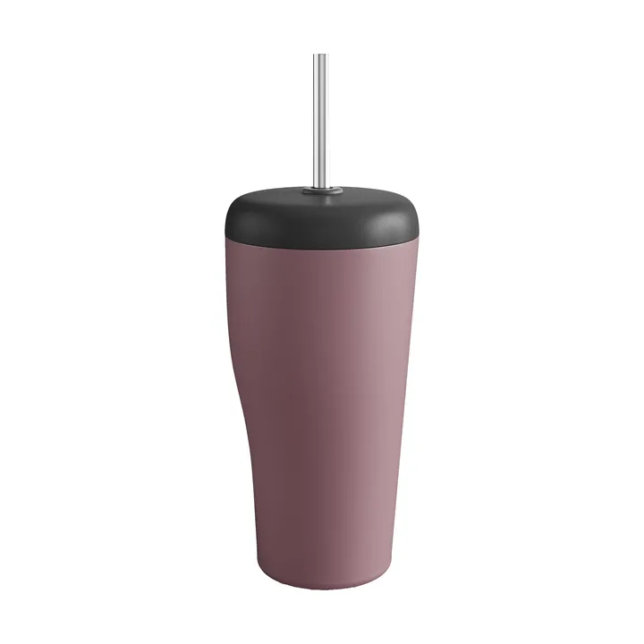 Sky kubek termiczny ze słomką 400 ml - Różowy - Georg Jensen