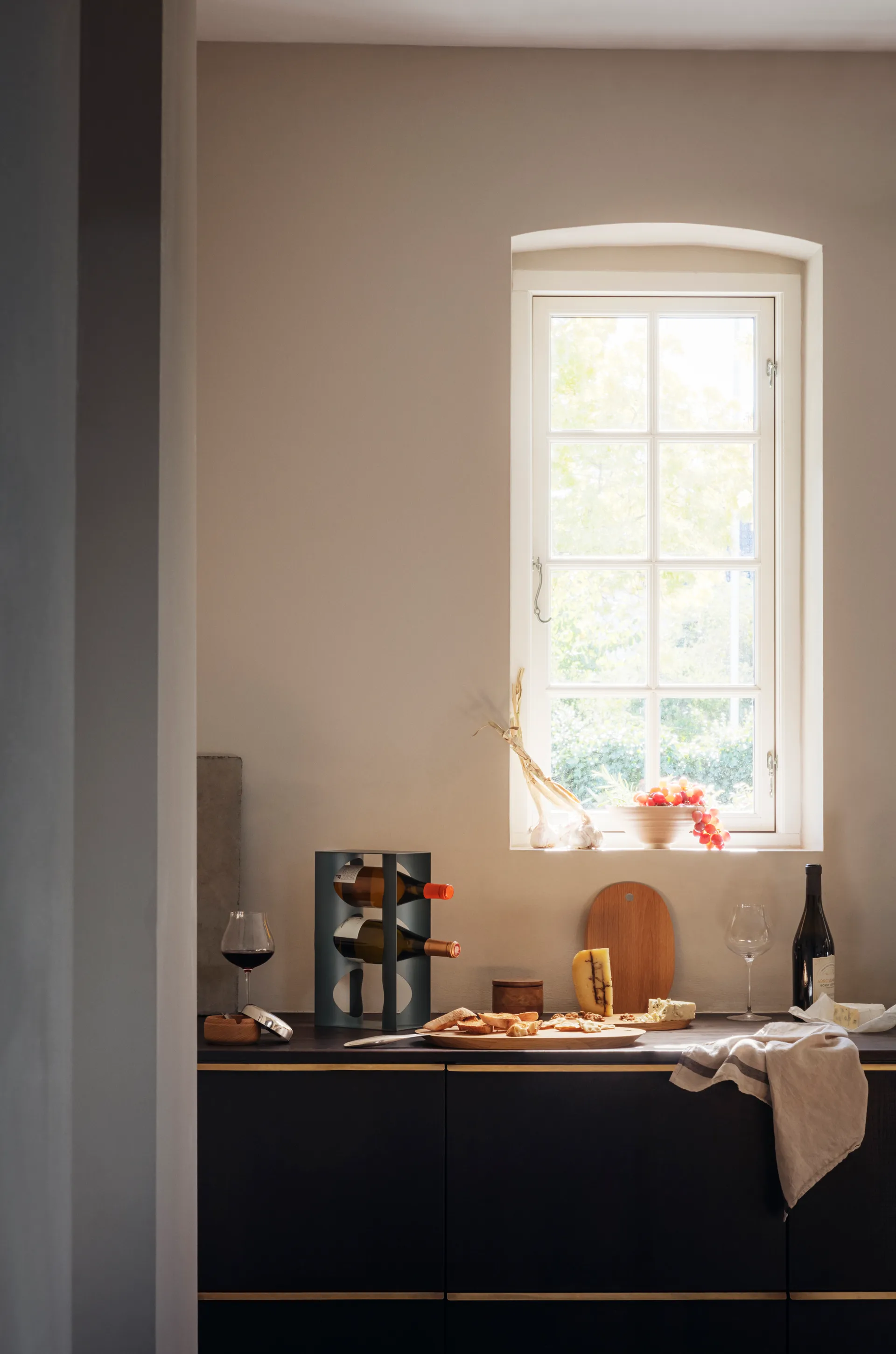 Solniczka Alfredo Ø8,5 cm, Dąb-stal nierdzewna Georg Jensen