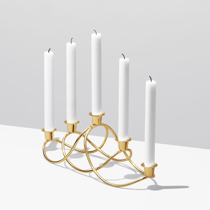 Świecznik Harmony , pozłacany Georg Jensen