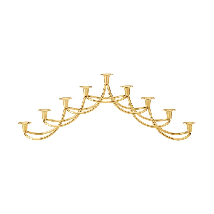 Świecznik Menora Harmony - Stal nierdzewna pozłacana - Georg Jensen