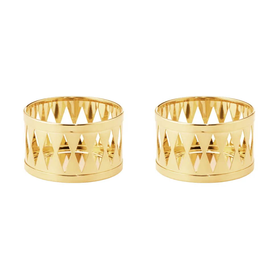 Świecznik na tealighty 2026, Złoty, 2-pak Georg Jensen