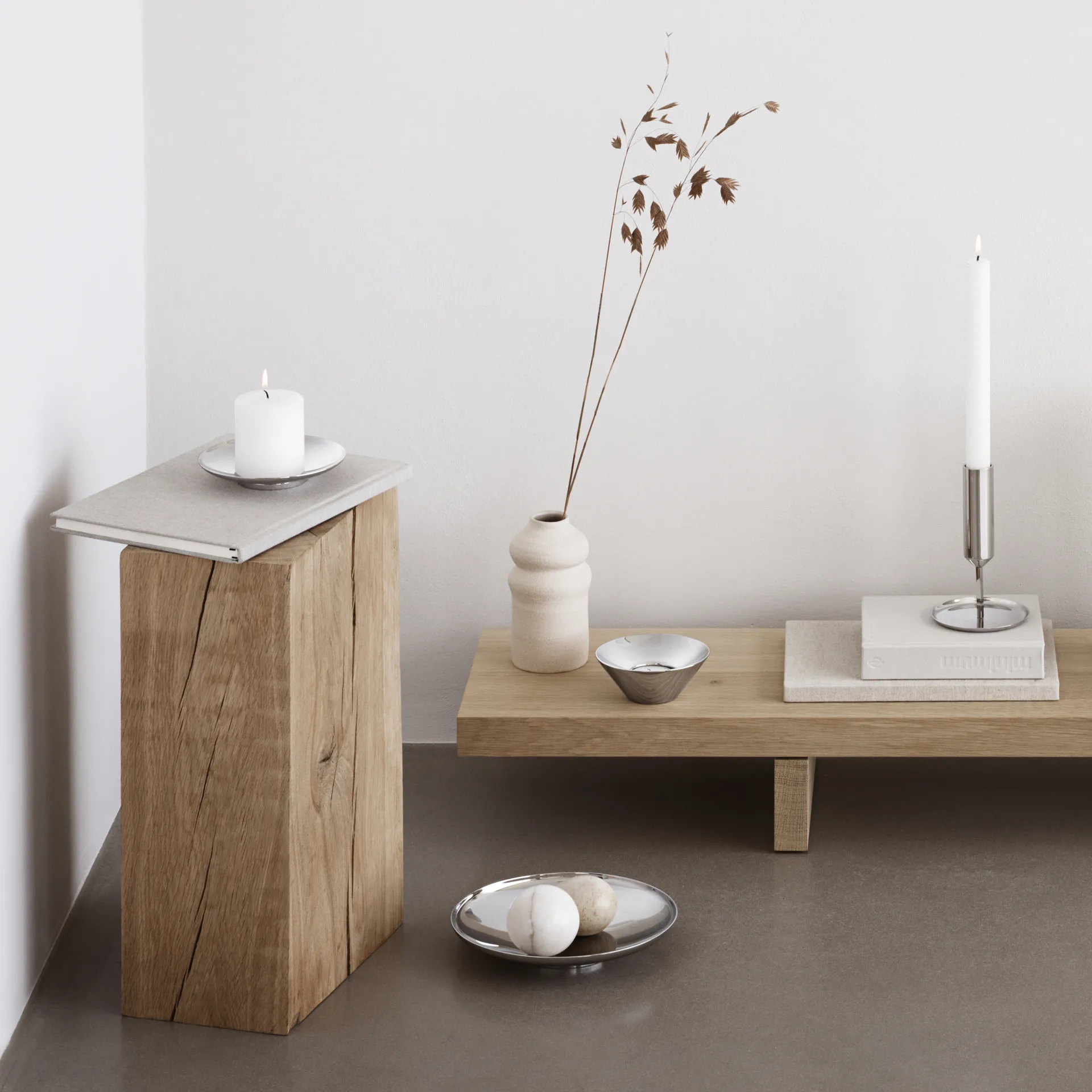 Świecznik Tunes Ø10,2 cm, Stal nierdzewna Georg Jensen