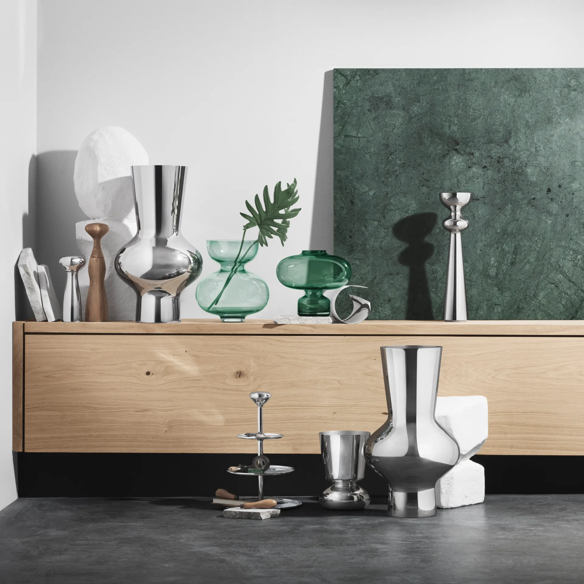 Wazon Alfredo jasnozielony, 25 cm Georg Jensen