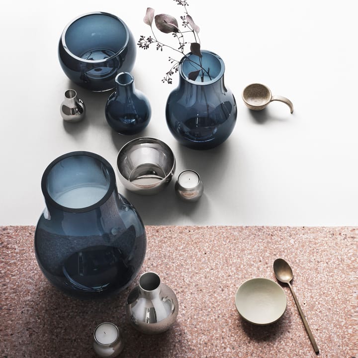 Wazon szklany niebieski Cafu, mały, 21,6 cm Georg Jensen