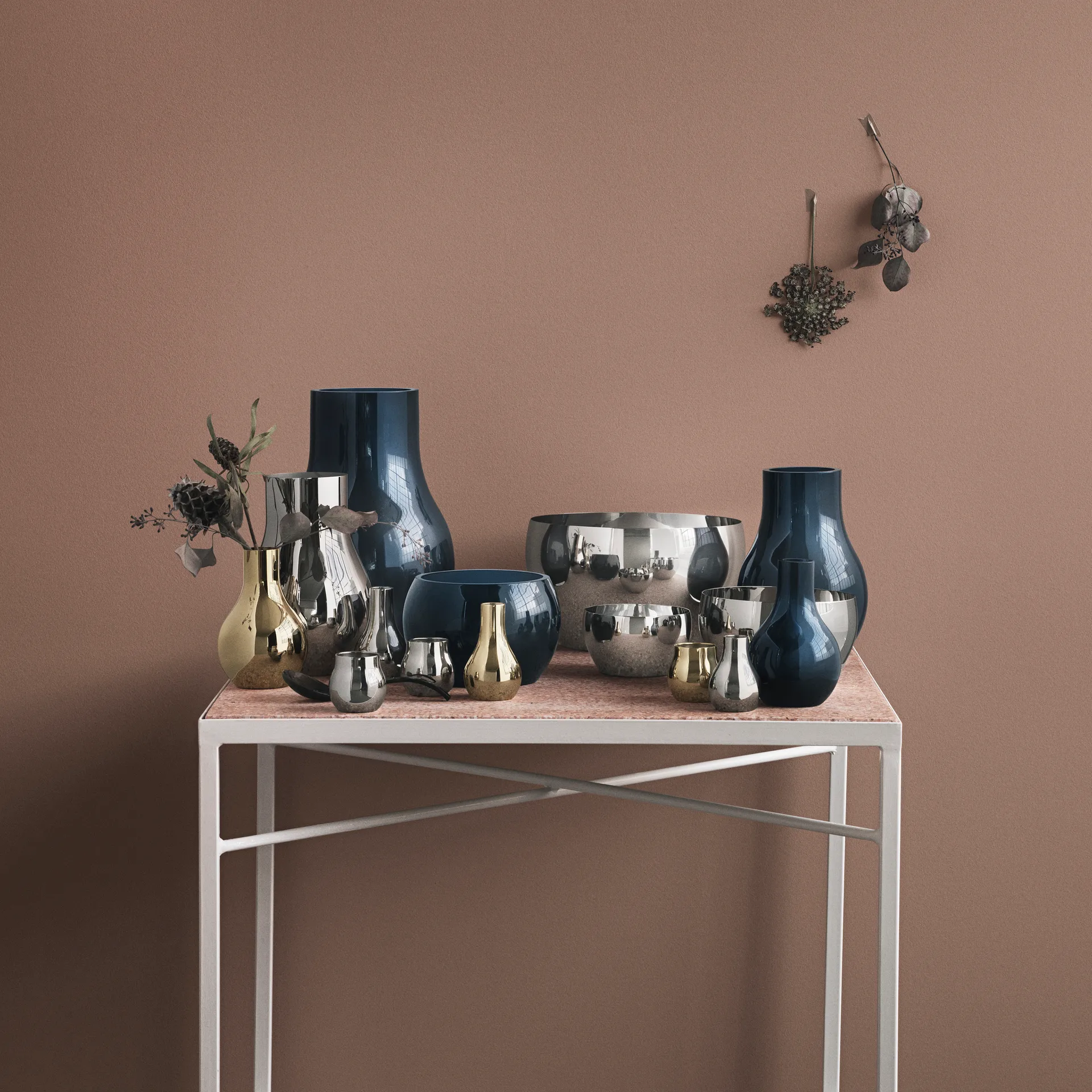 Wazon szklany niebieski Cafu, średni, 30 cm Georg Jensen